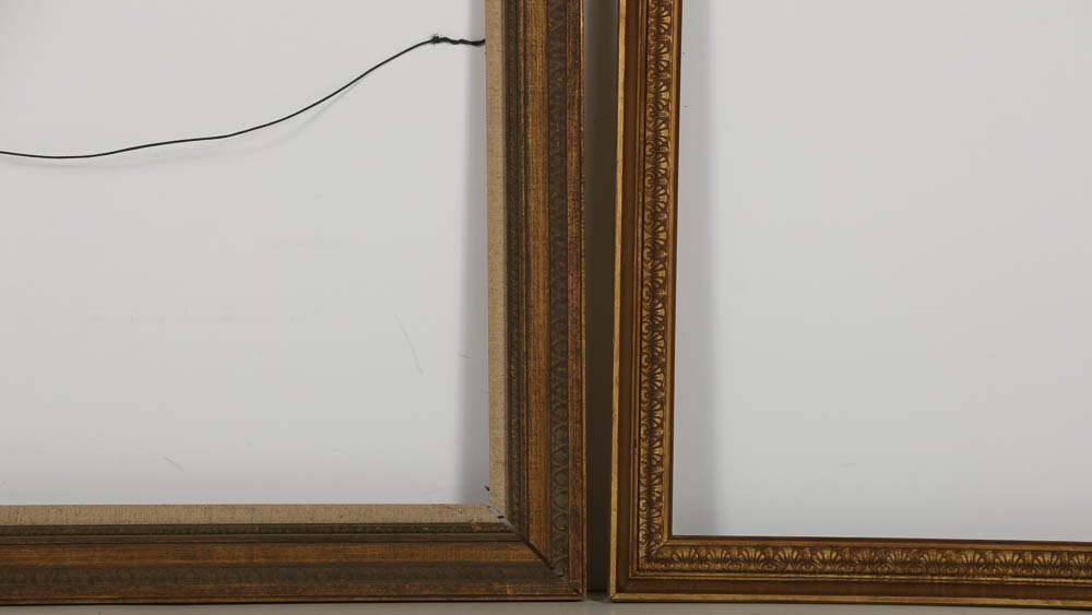 Three Gold-Toned Wooden Frames
