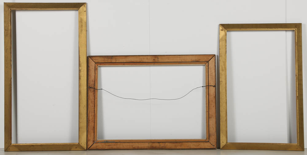 Three Gold-Toned Wooden Frames