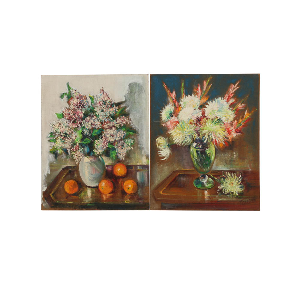 Two Mid-20th-Century Oil Paintings Attributed to Kathryn Tauber