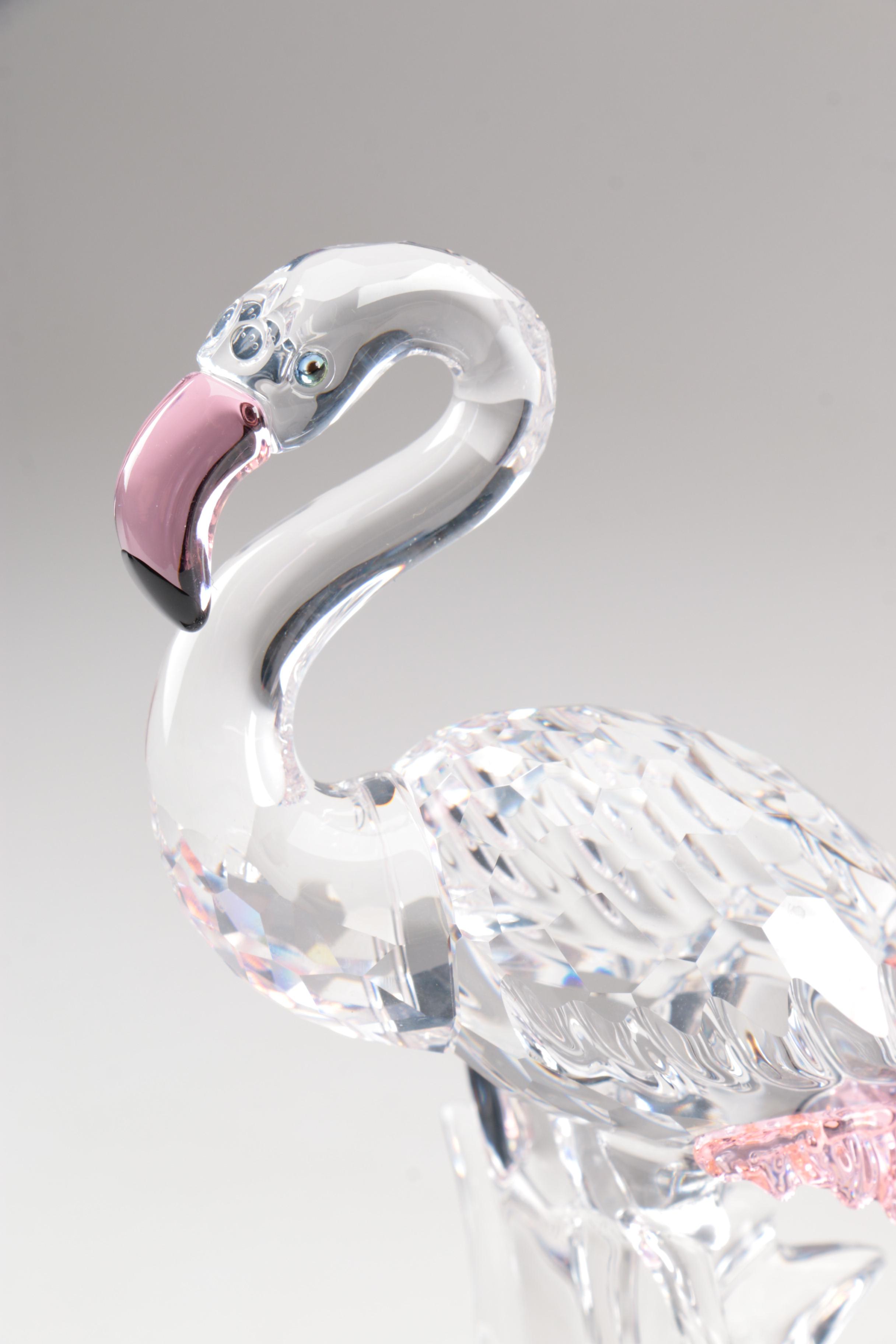 Swarovski Flamingo Crystal Figurine with Stand