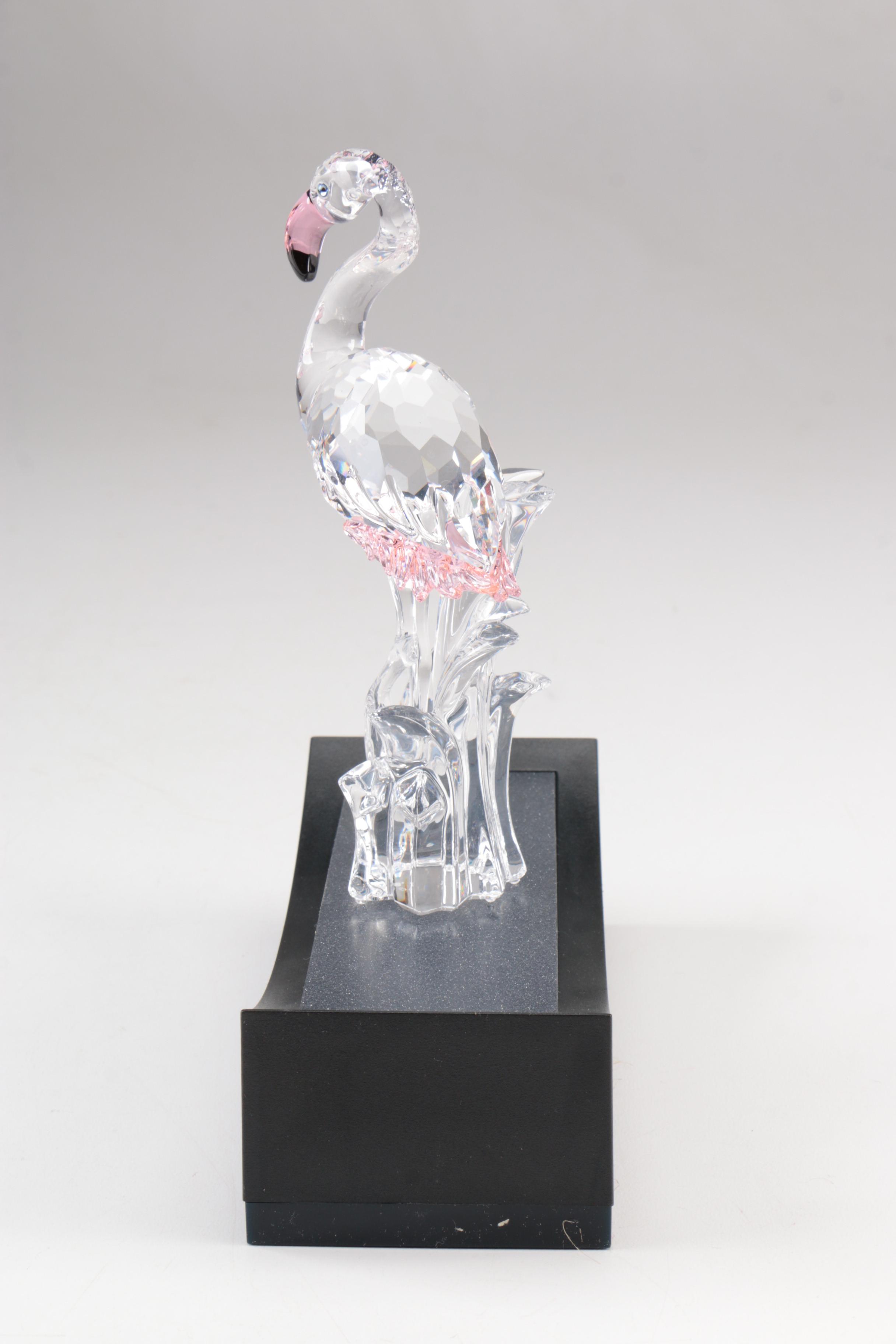 Swarovski Flamingo Crystal Figurine with Stand