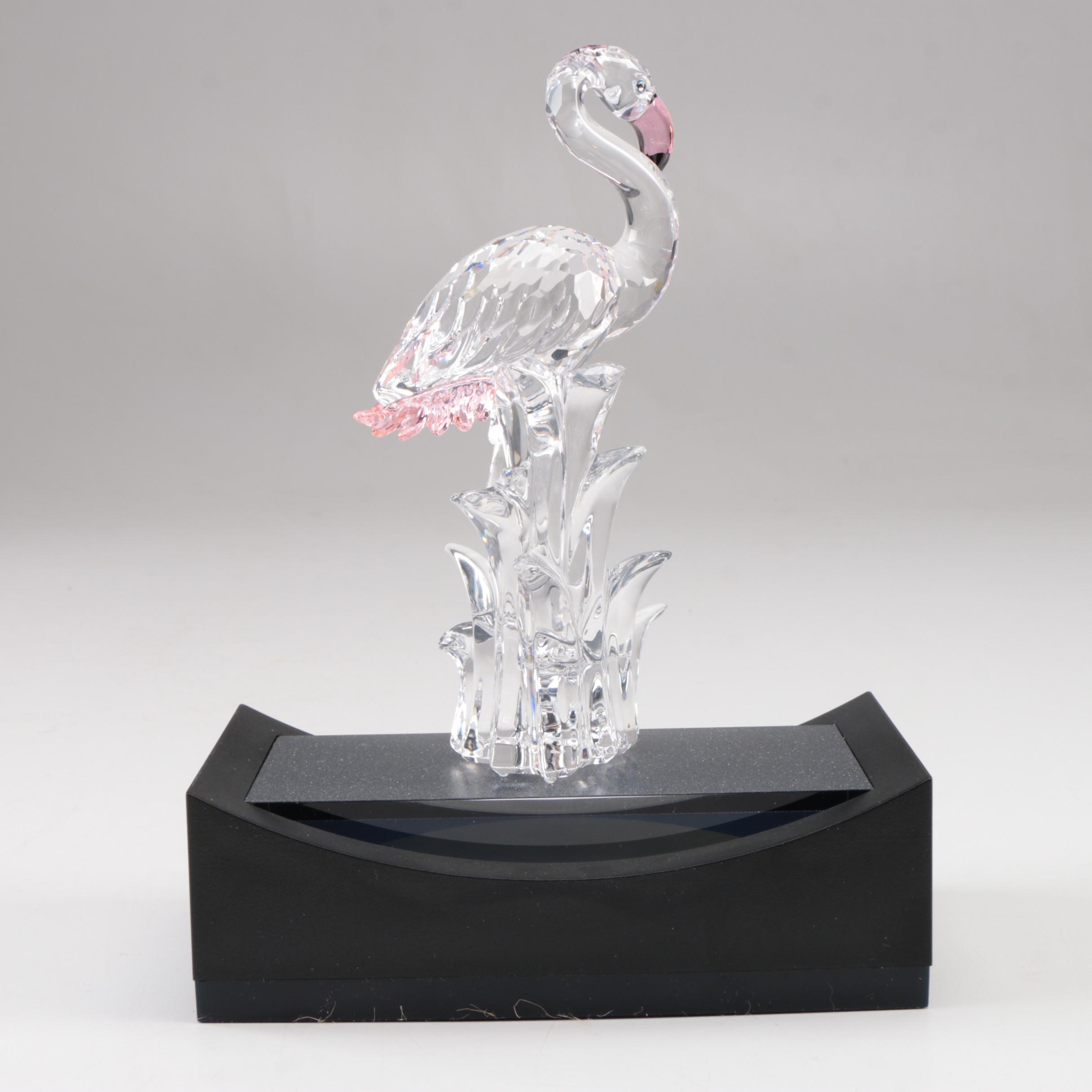 Swarovski Flamingo Crystal Figurine with Stand