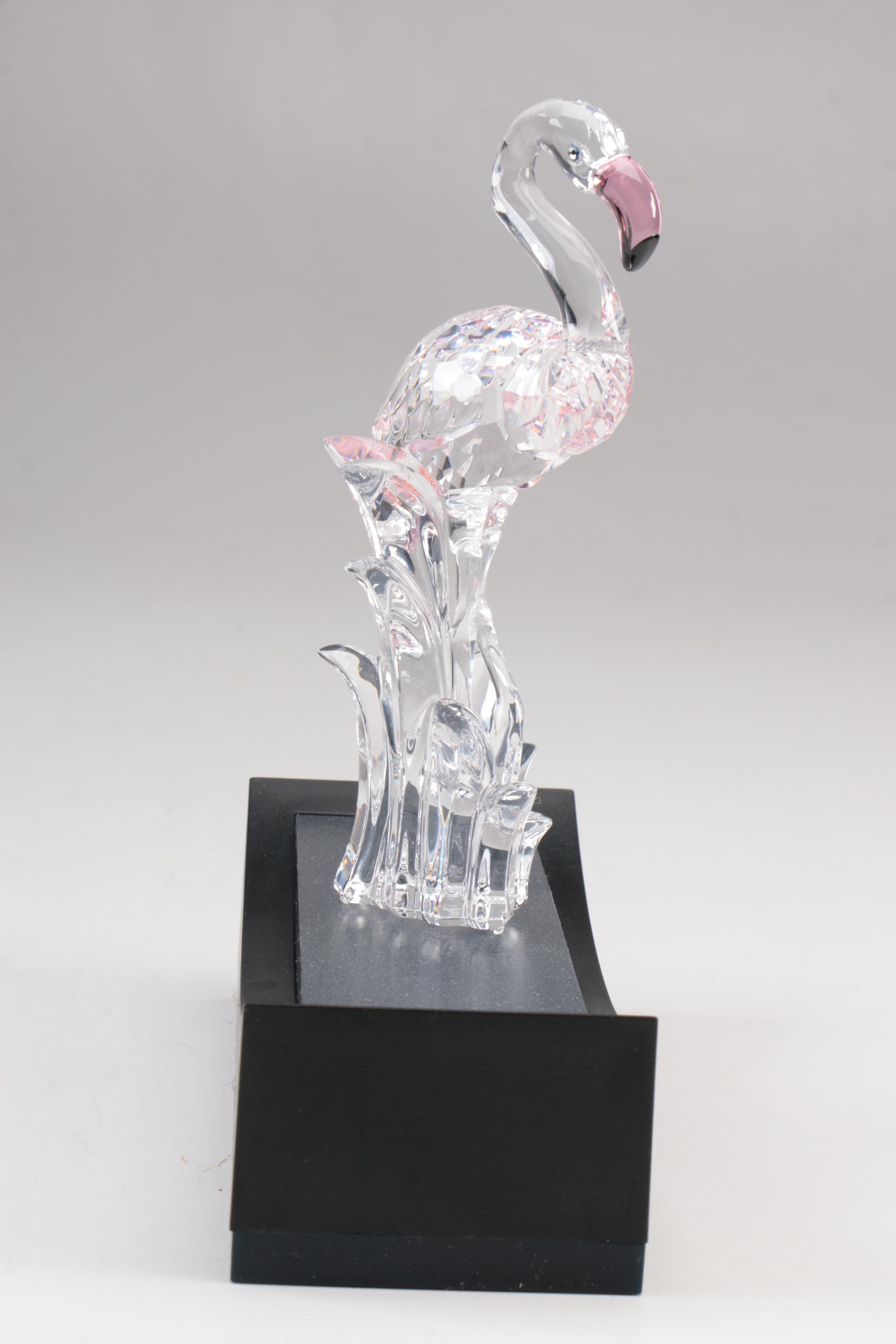Swarovski Flamingo Crystal Figurine with Stand