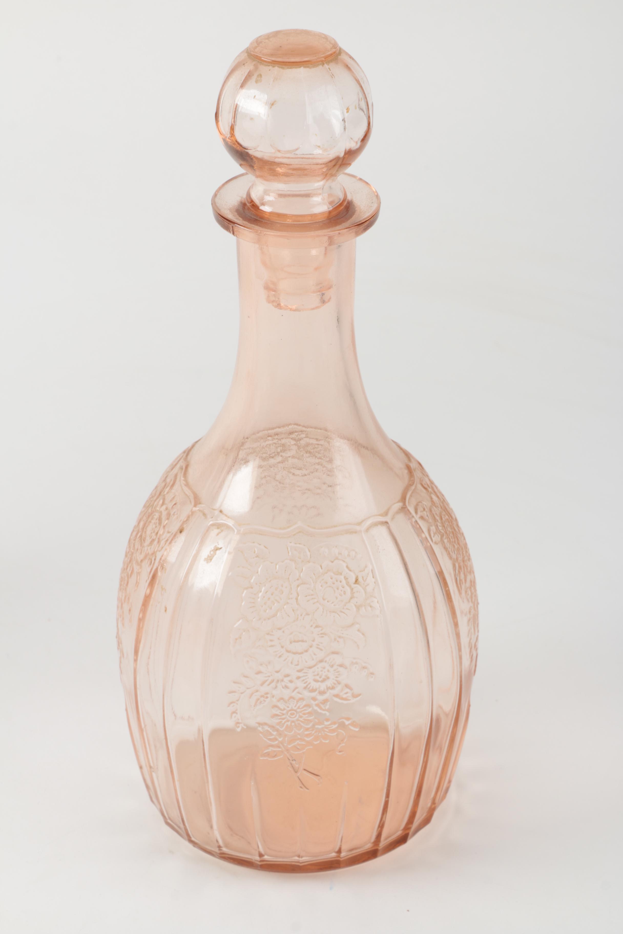 Depression Glass Tableware Including Anchor Hocking "Fortune Pink" Circa 1937