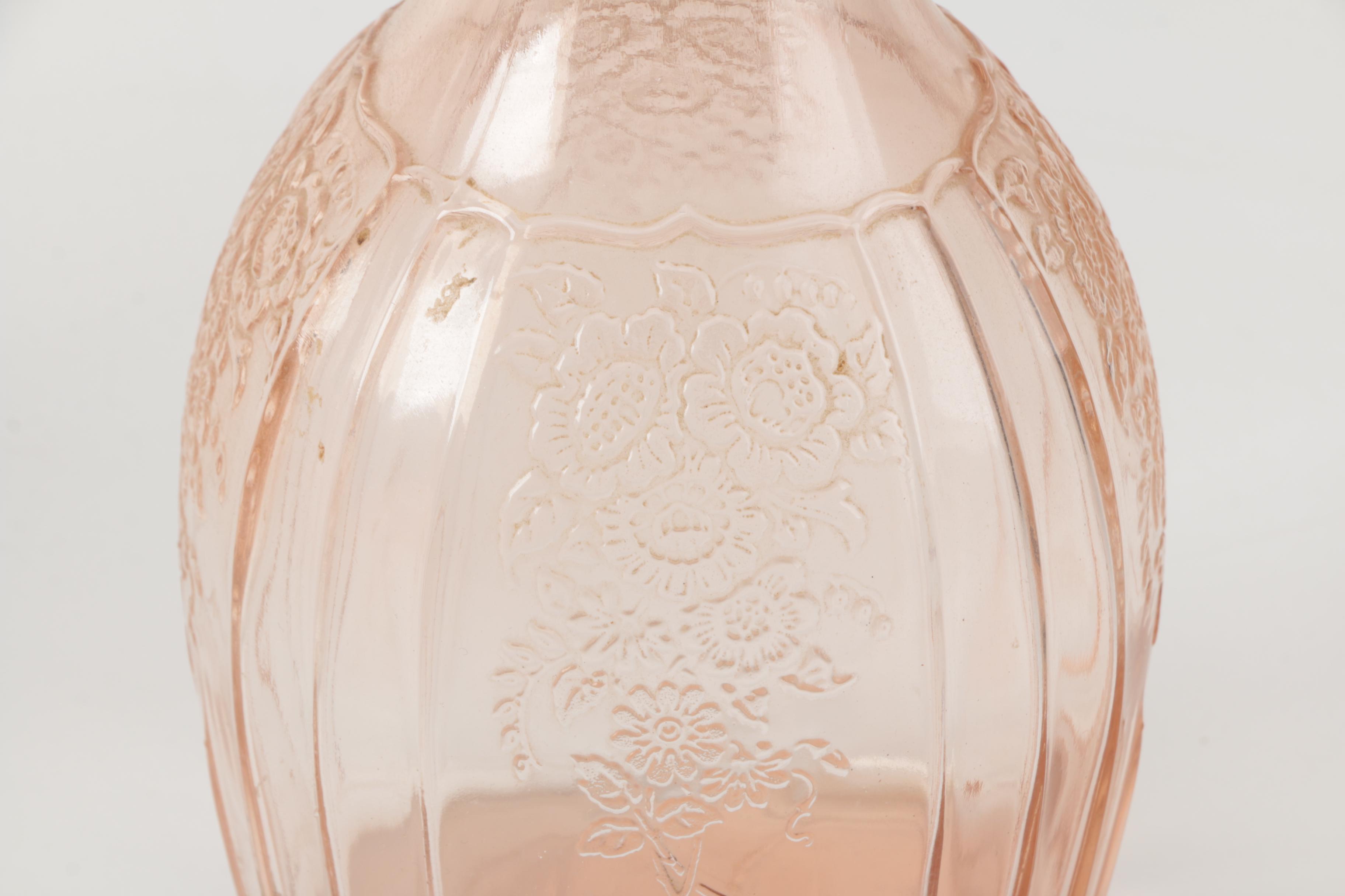 Depression Glass Tableware Including Anchor Hocking "Fortune Pink" Circa 1937