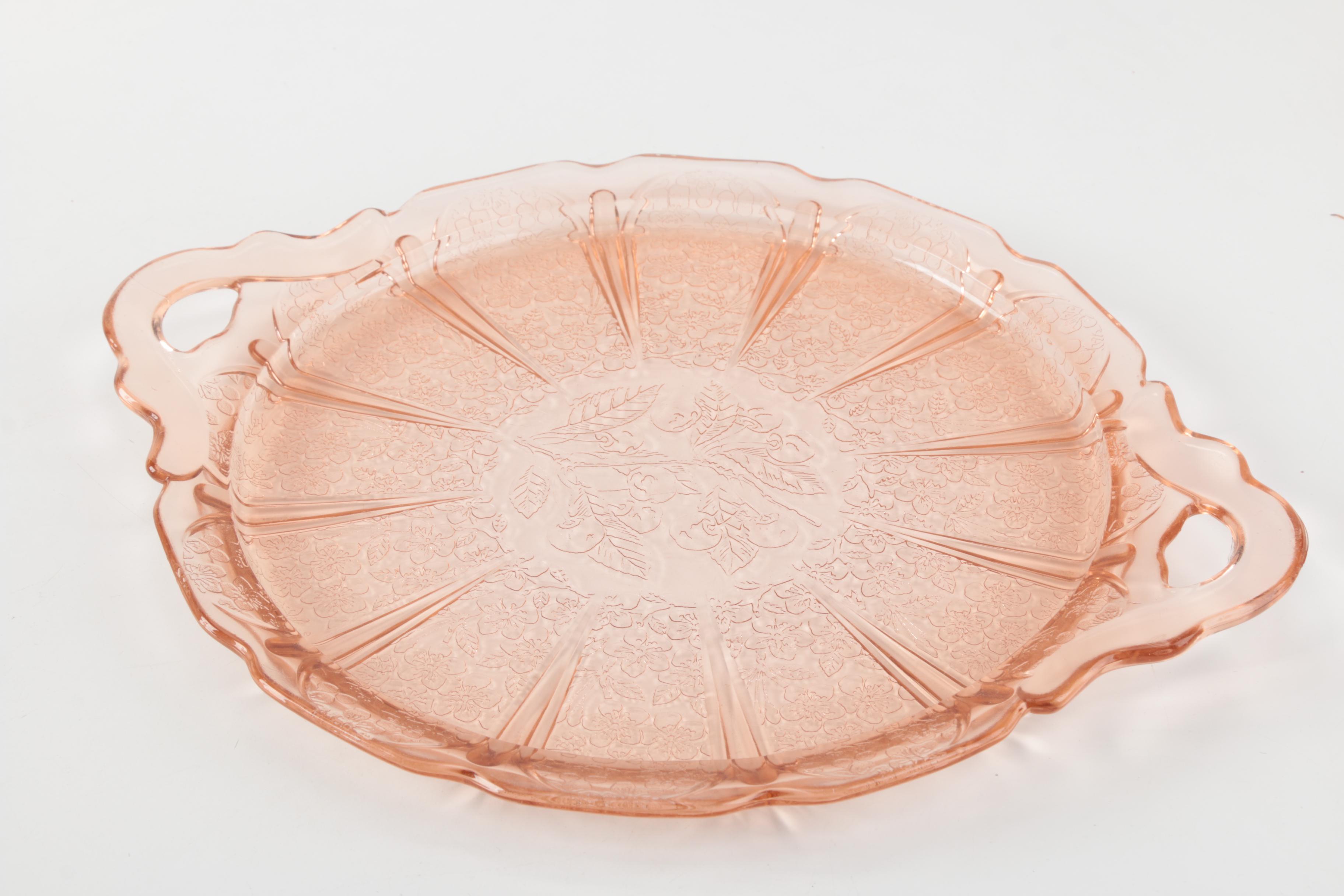 Depression Glass Tableware Including Anchor Hocking "Fortune Pink" Circa 1937