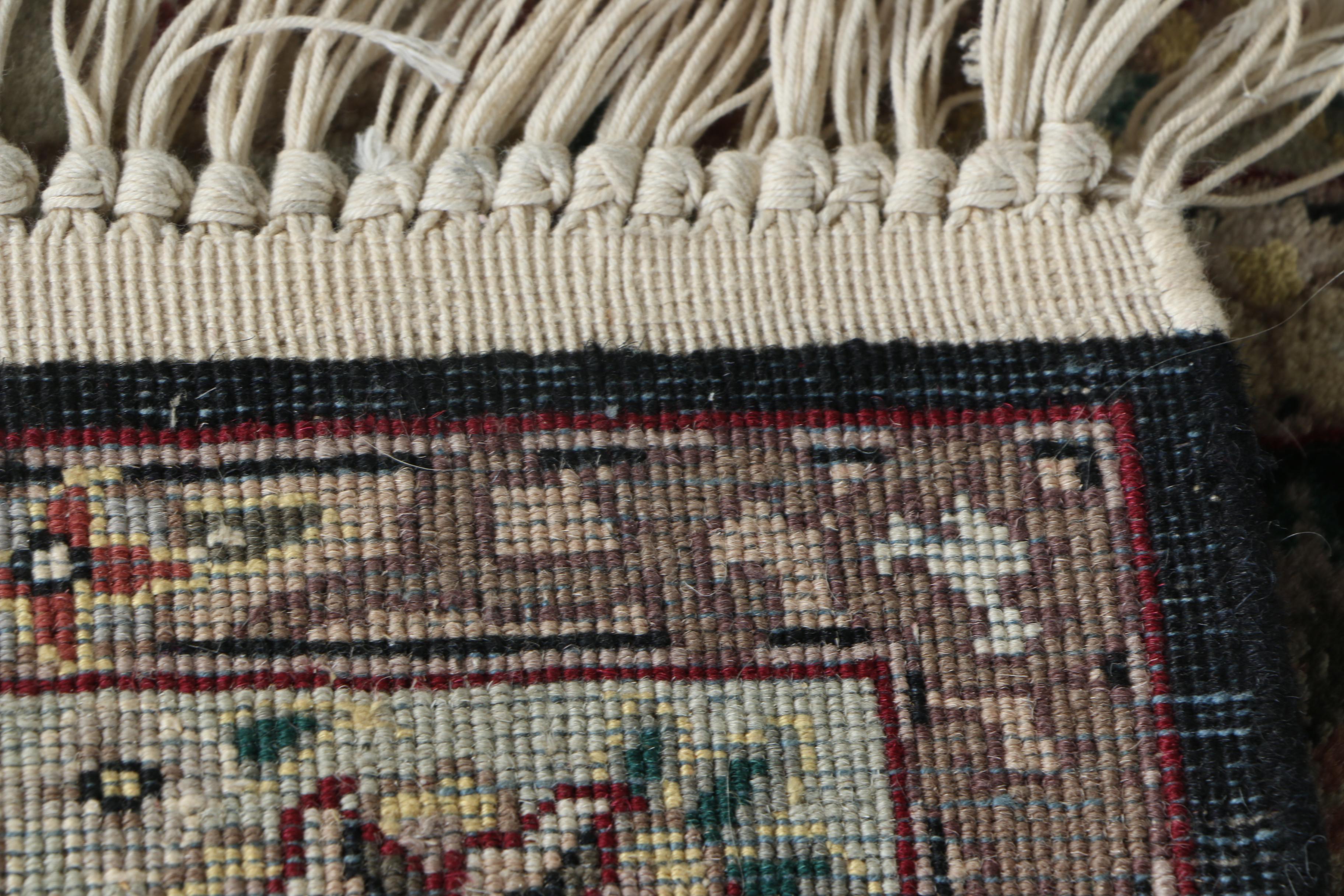 Finely Hand-Knotted Sino-Persian Wool and Silk Accent Rugs