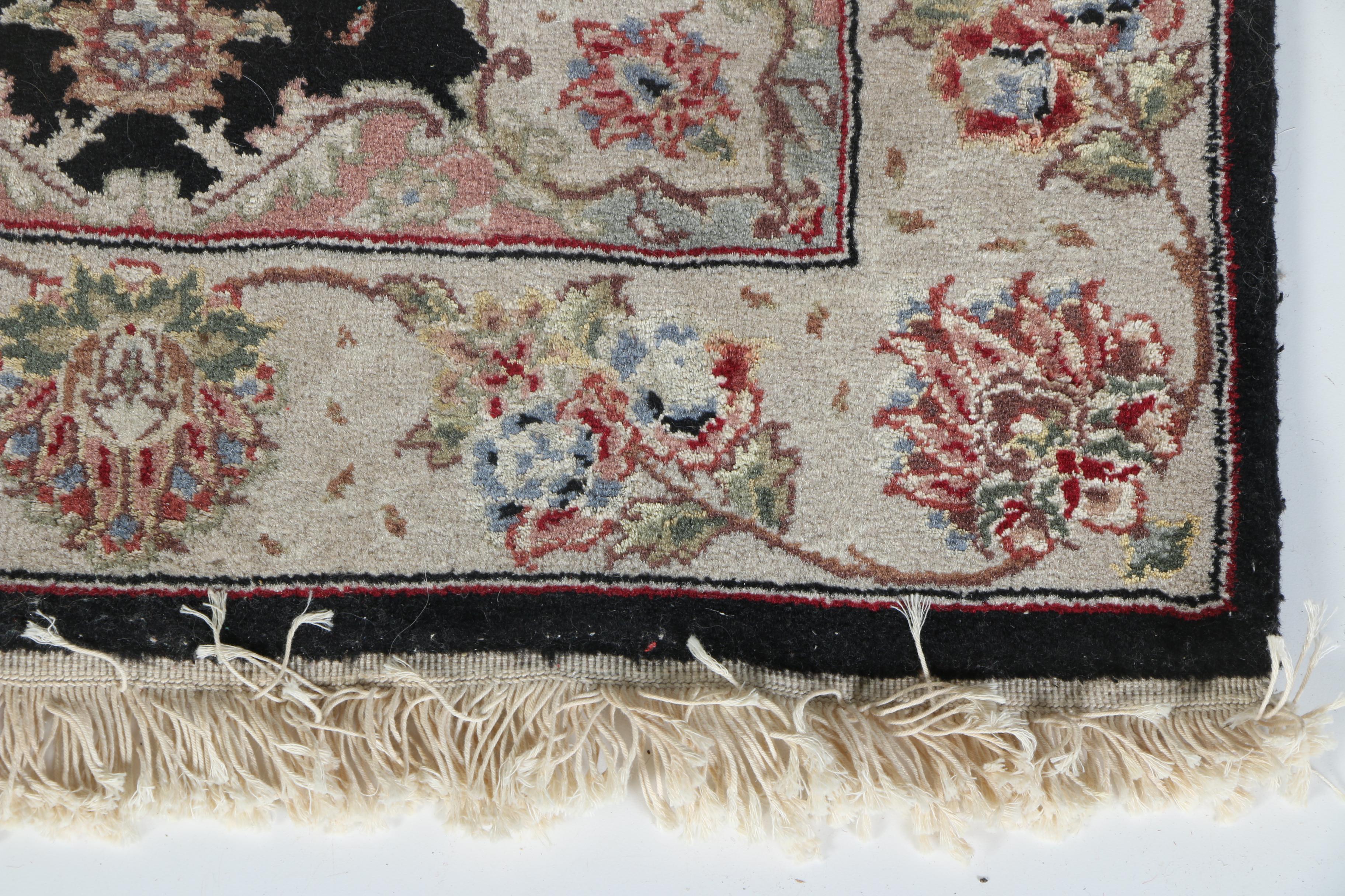 Finely Hand-Knotted Sino-Persian Wool and Silk Accent Rugs