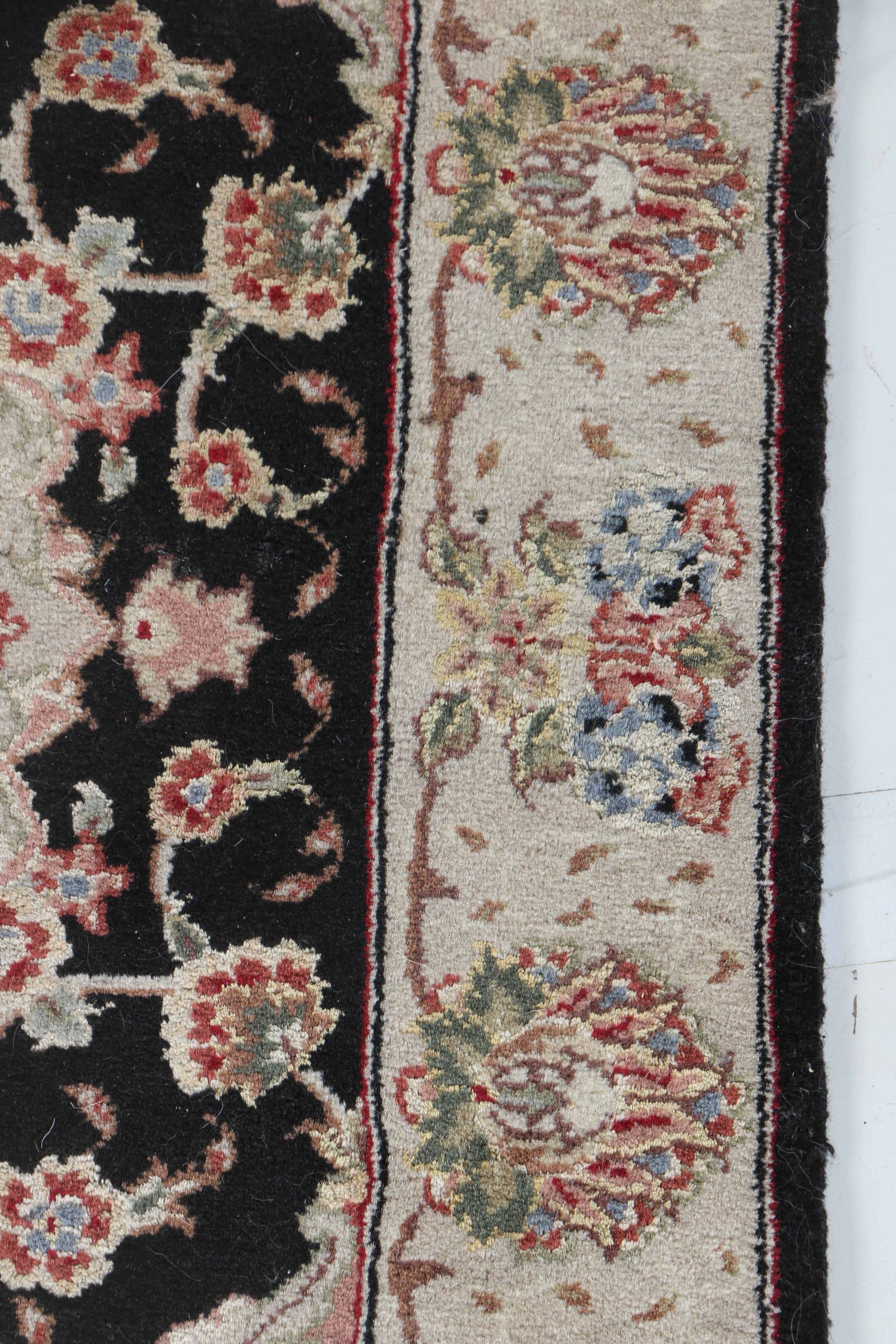 Finely Hand-Knotted Sino-Persian Wool and Silk Accent Rugs