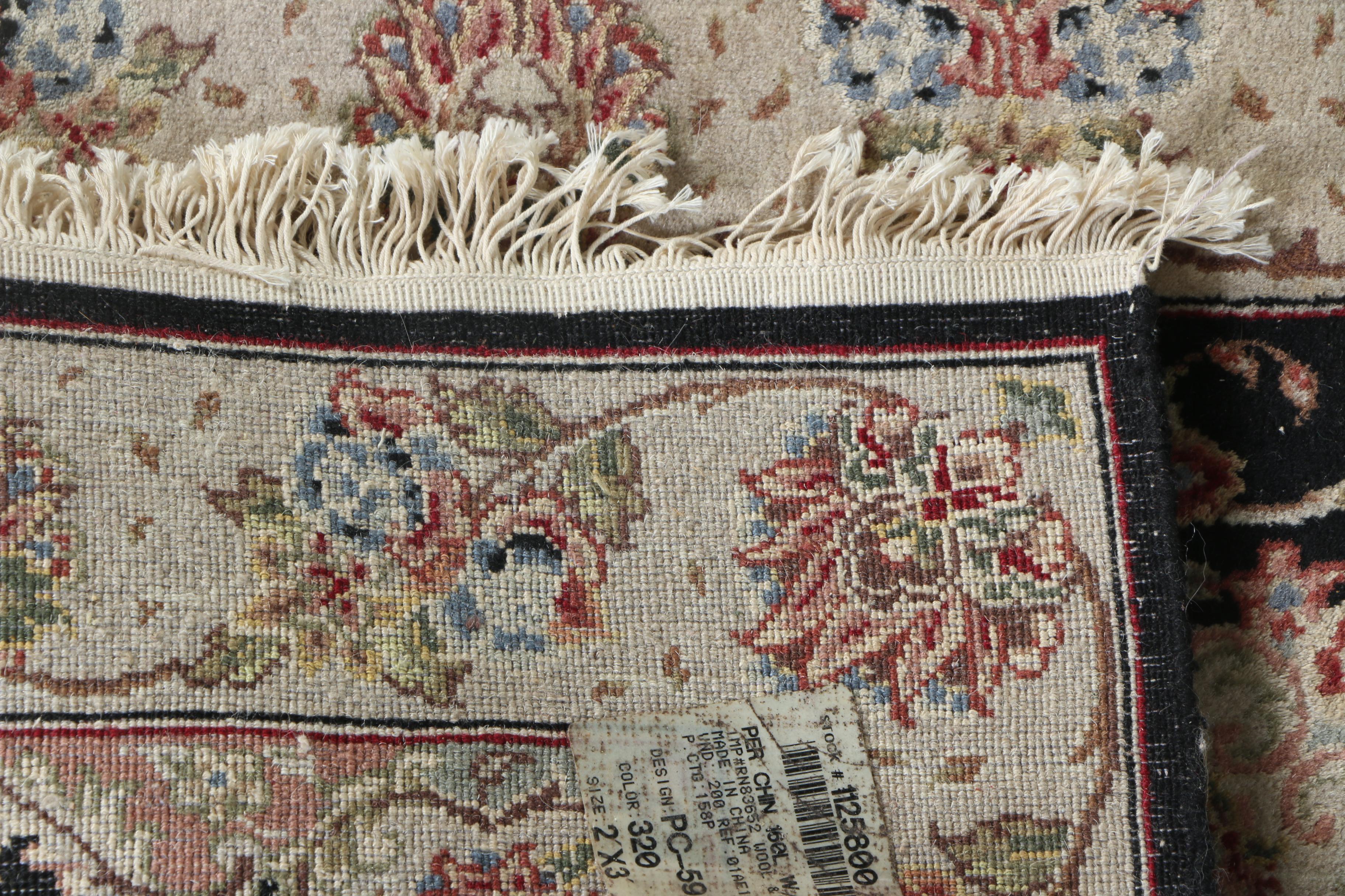 Finely Hand-Knotted Sino-Persian Wool and Silk Accent Rugs