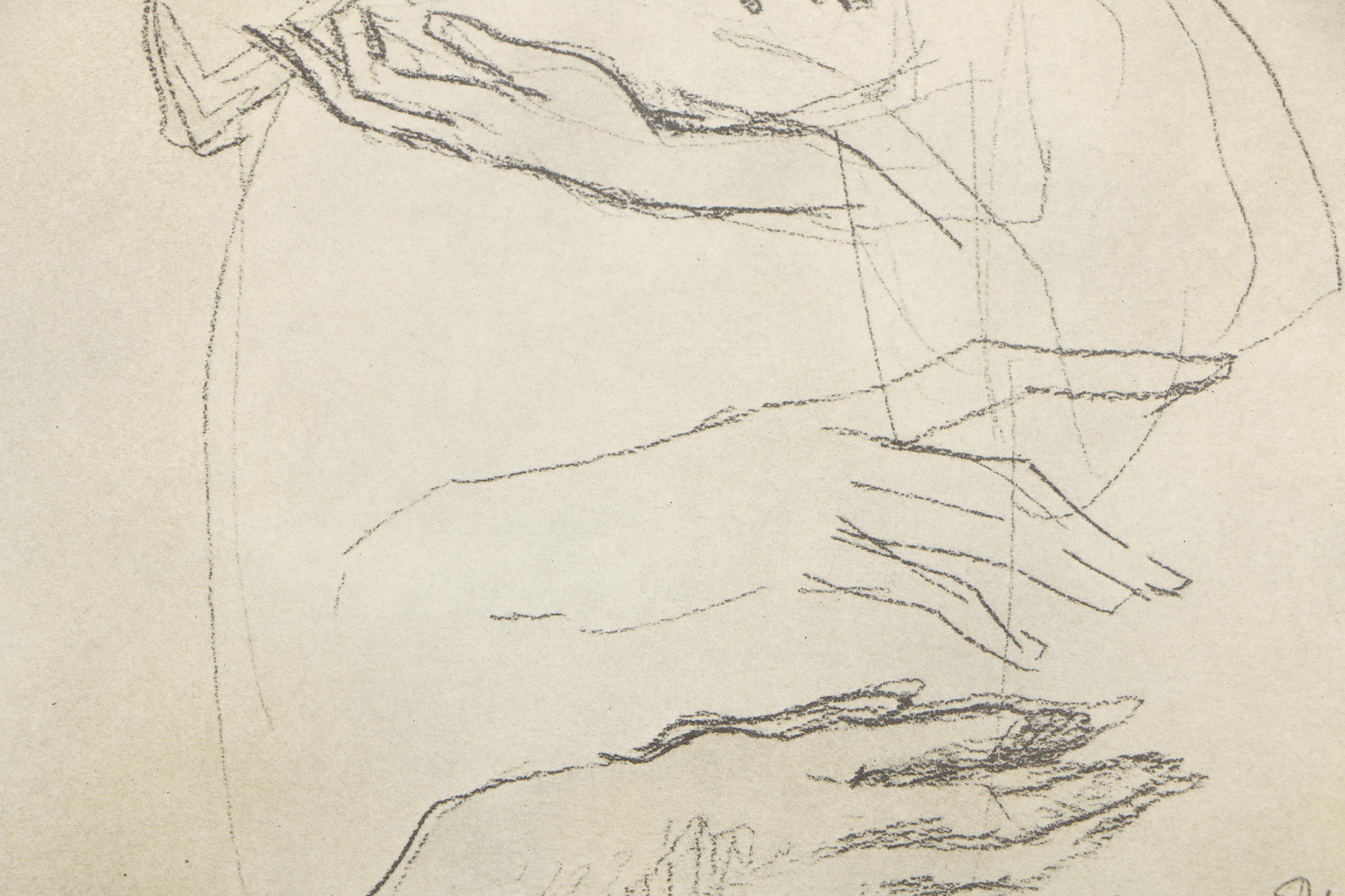 Halftone Print After Pablo Picasso "Mother and Child"