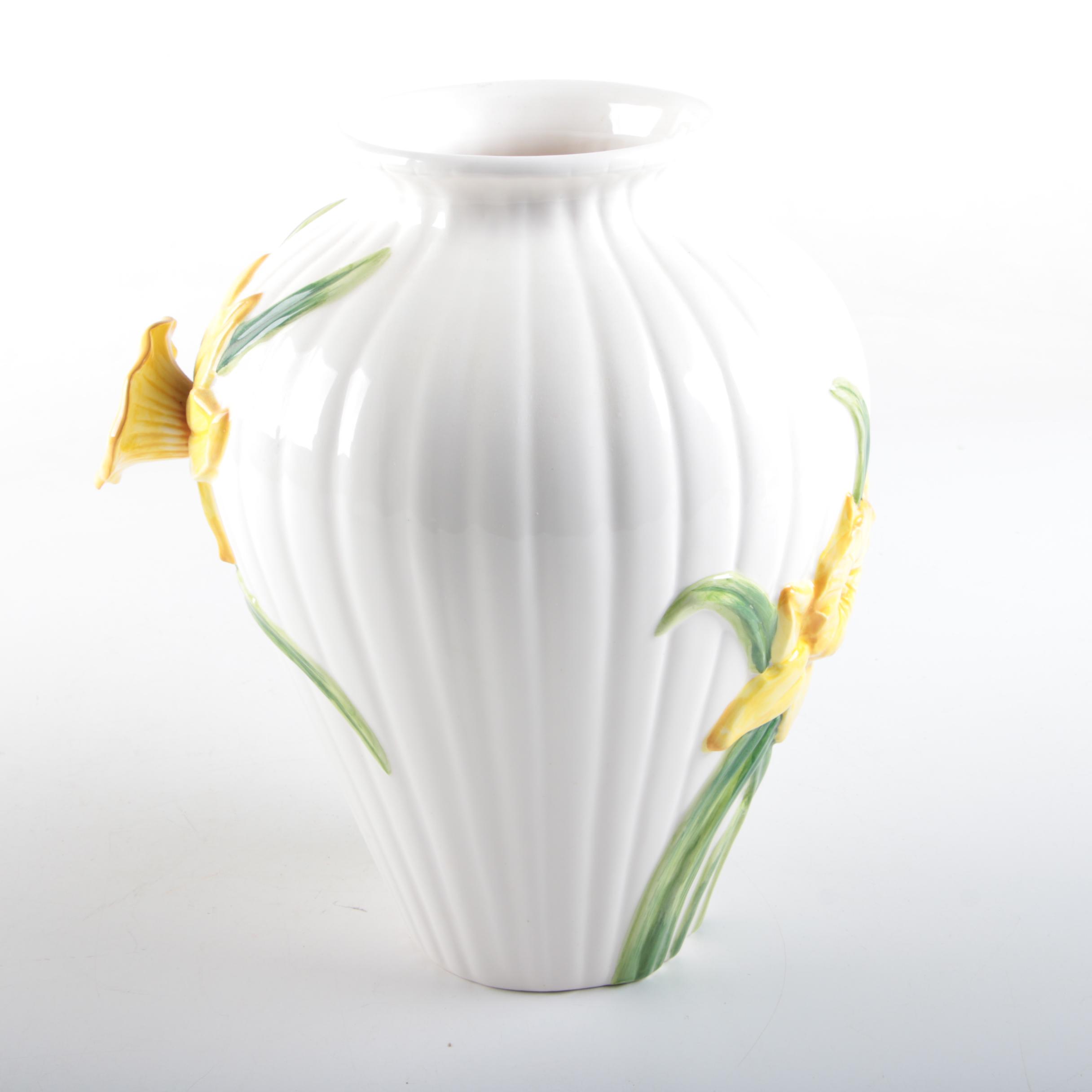Floral Motif Ceramic Vases