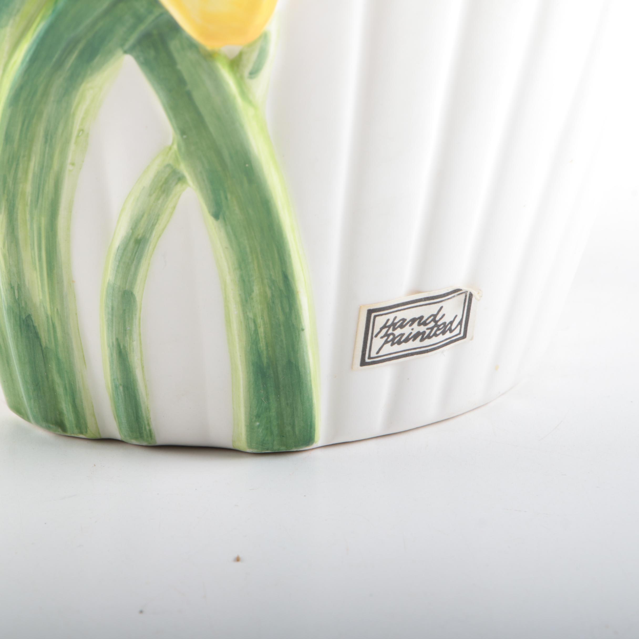 Floral Motif Ceramic Vases