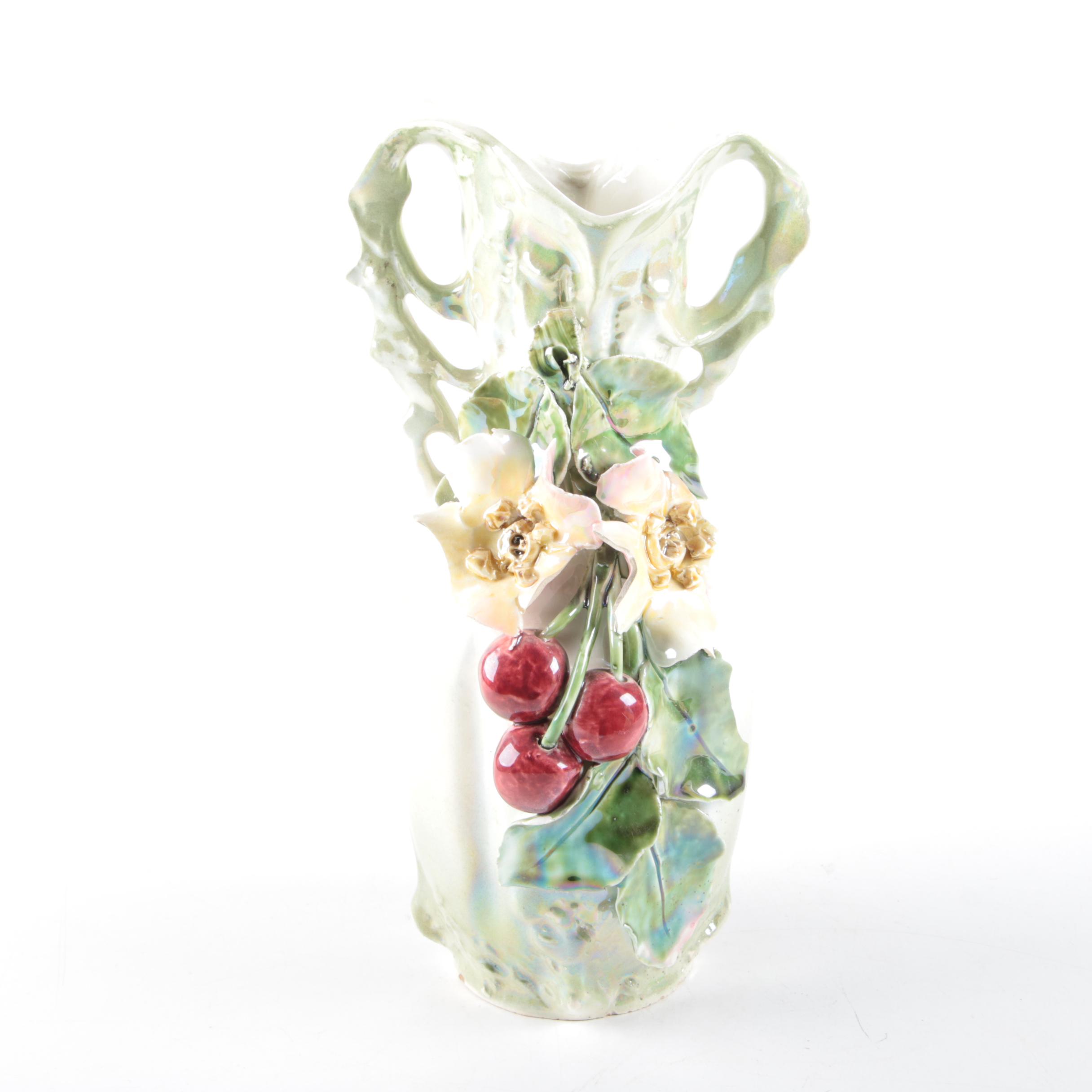 Floral Motif Ceramic Vases