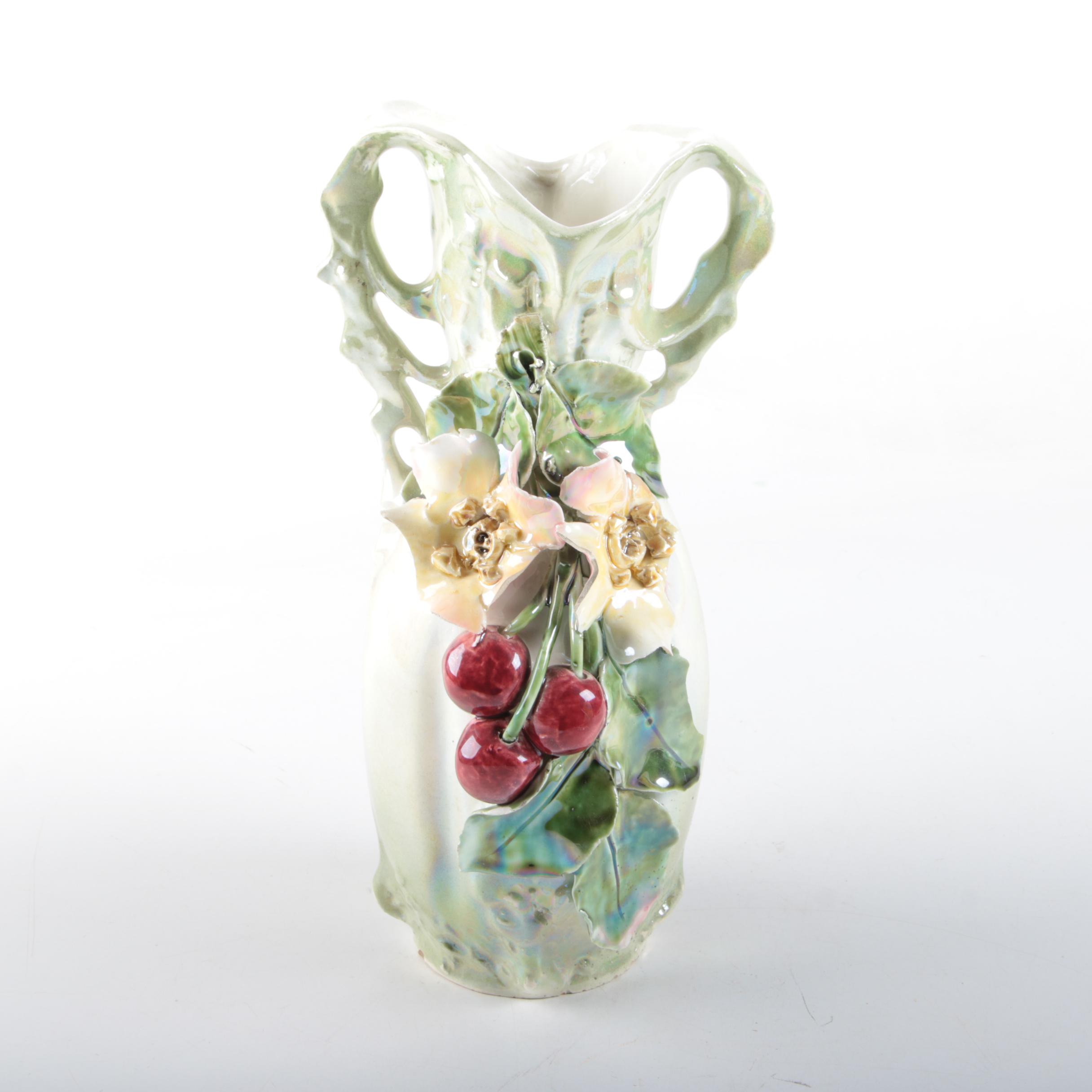 Floral Motif Ceramic Vases