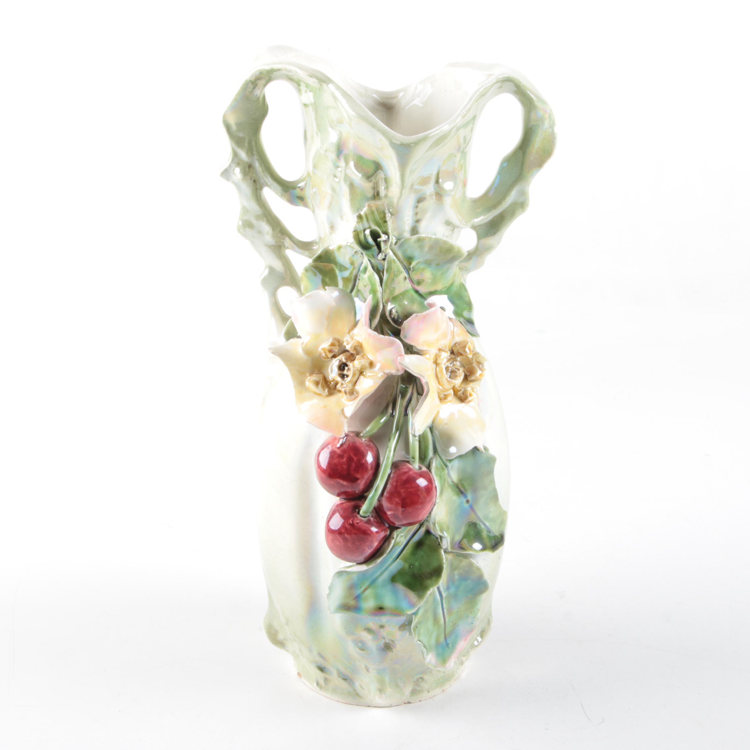 Floral Motif Ceramic Vases