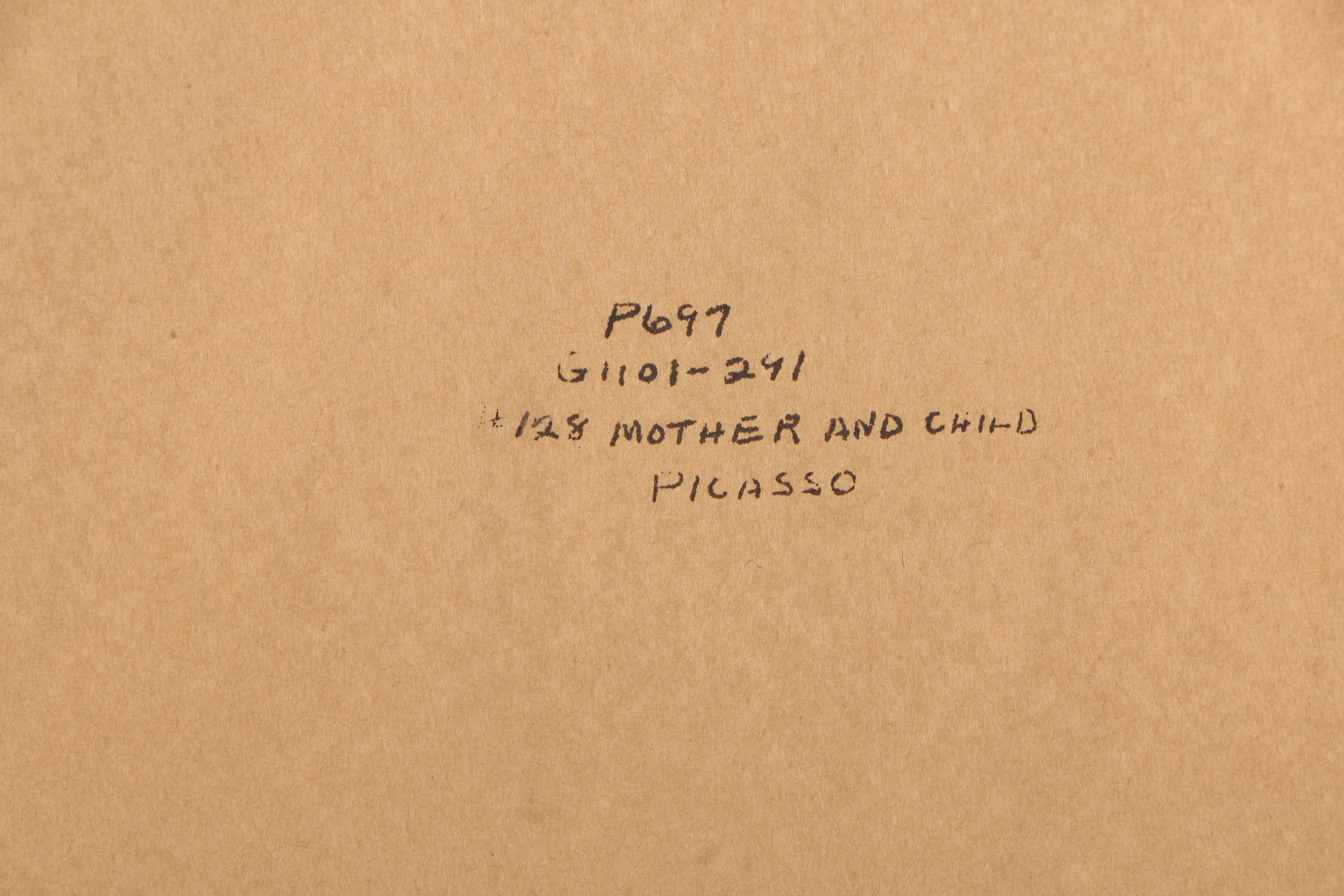 Halftone Print After Pablo Picasso "Mother and Child"