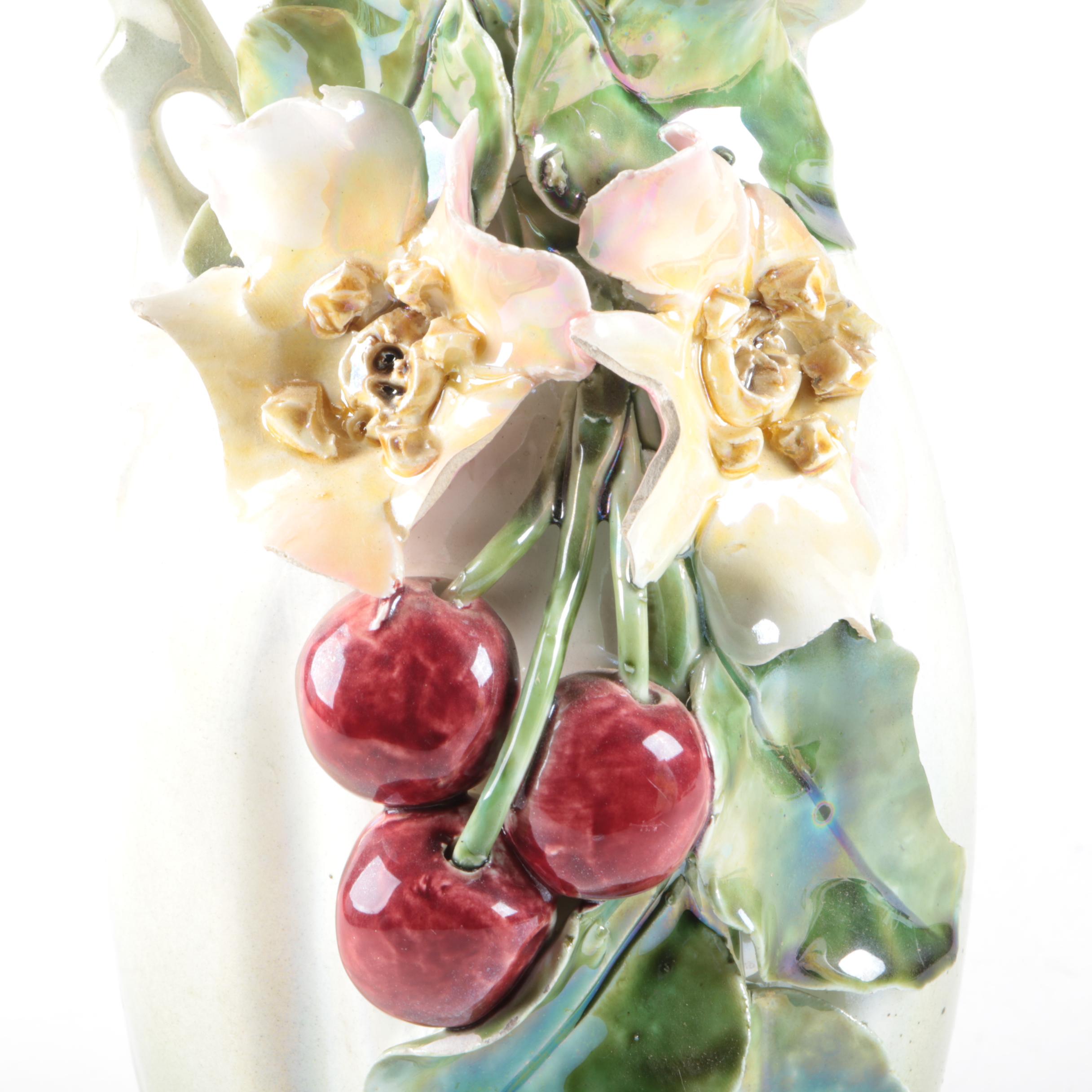 Floral Motif Ceramic Vases