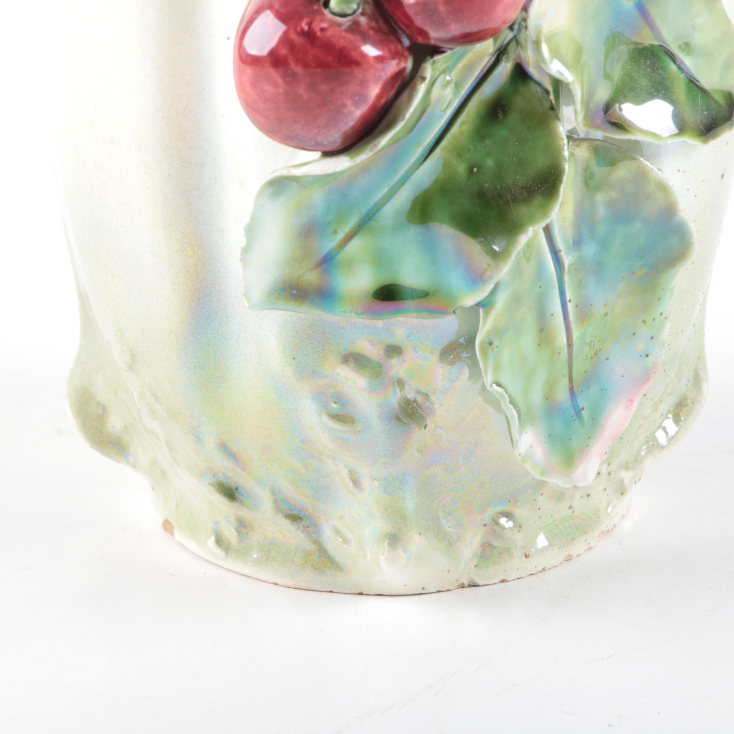 Floral Motif Ceramic Vases