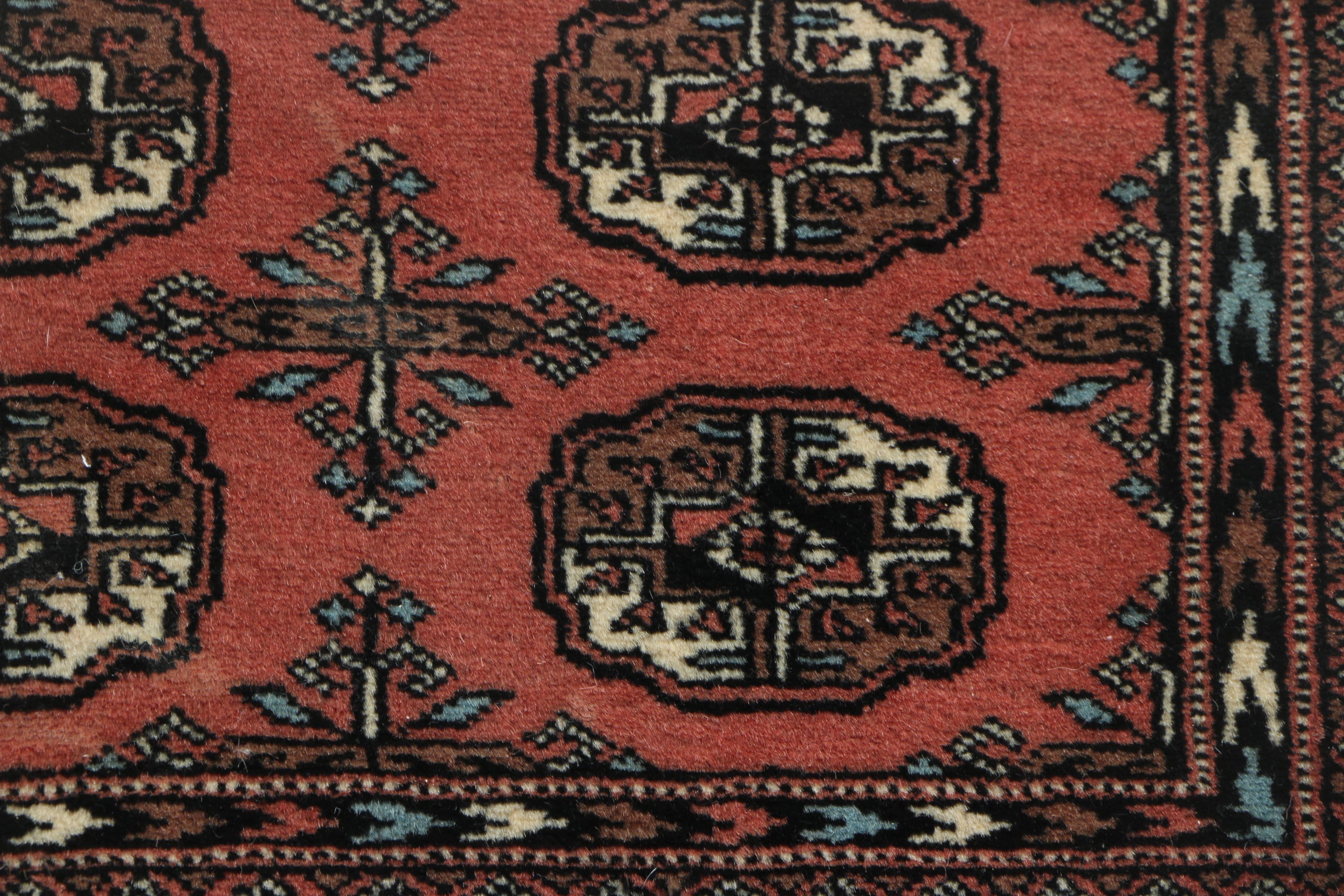 Pair of Hand-Knotted Tekke Bokhara Wool Accent Rugs