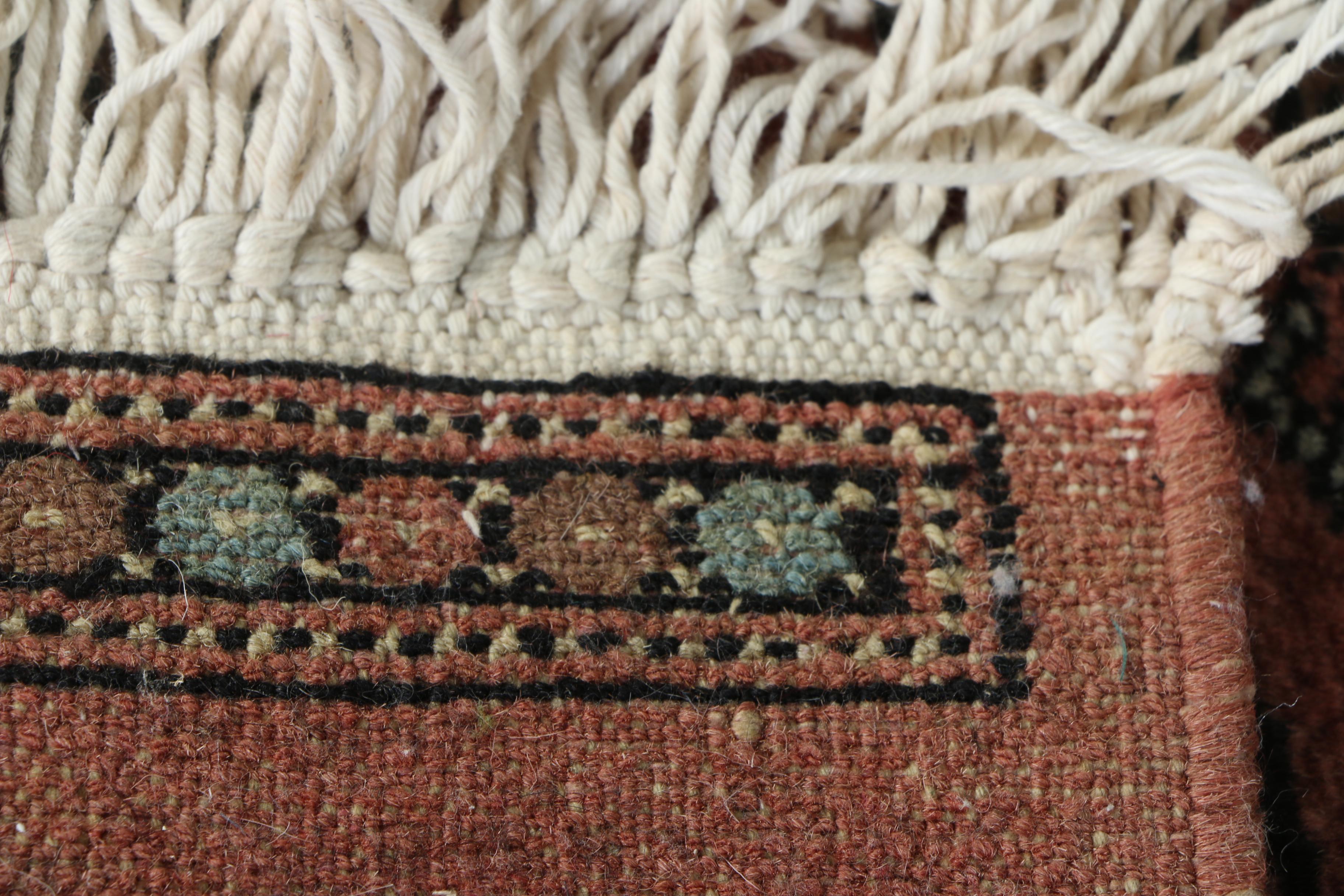 Pair of Hand-Knotted Tekke Bokhara Wool Accent Rugs
