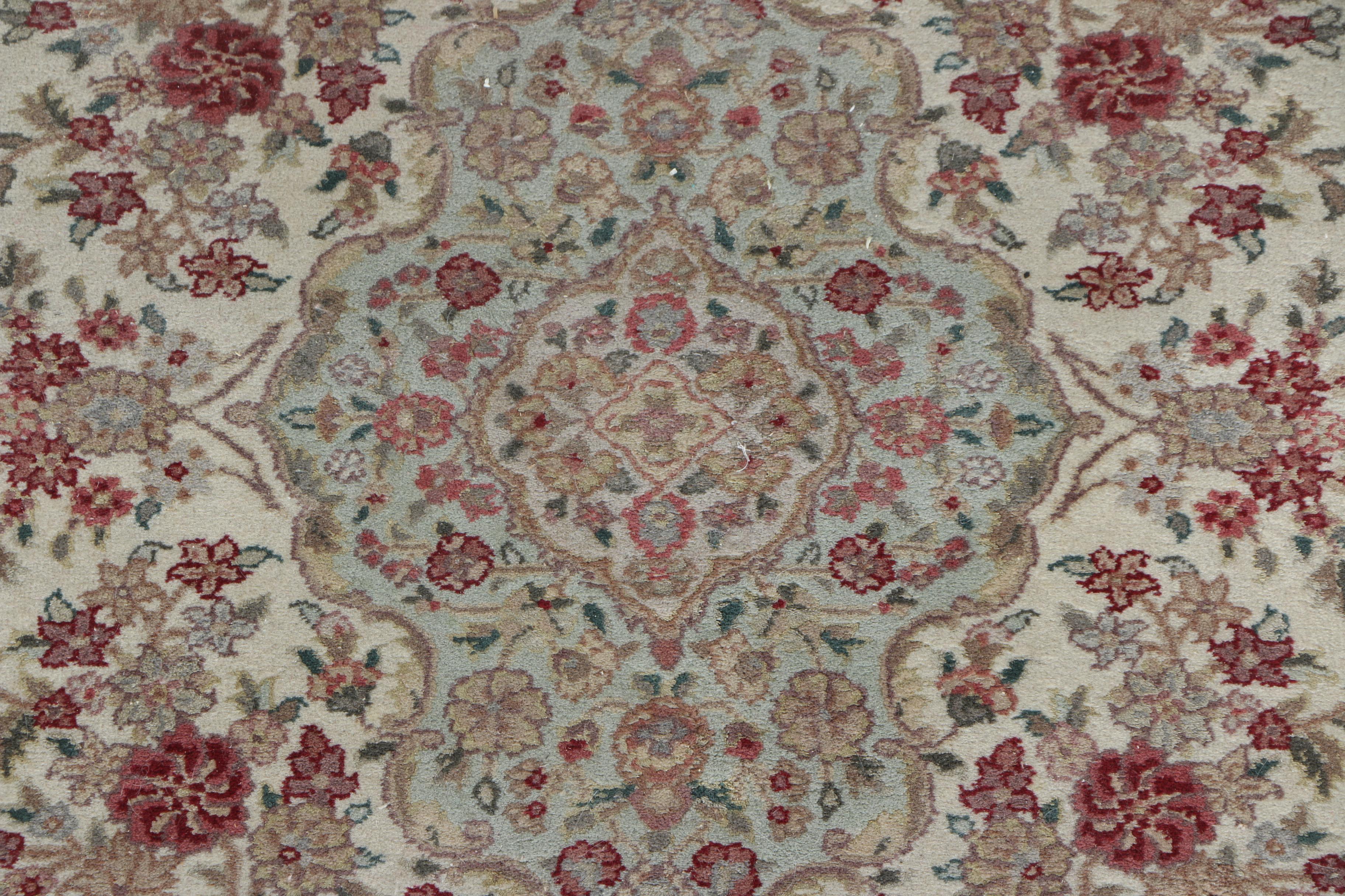 Finely Hand-Knotted Kerman-Style Accent Rug