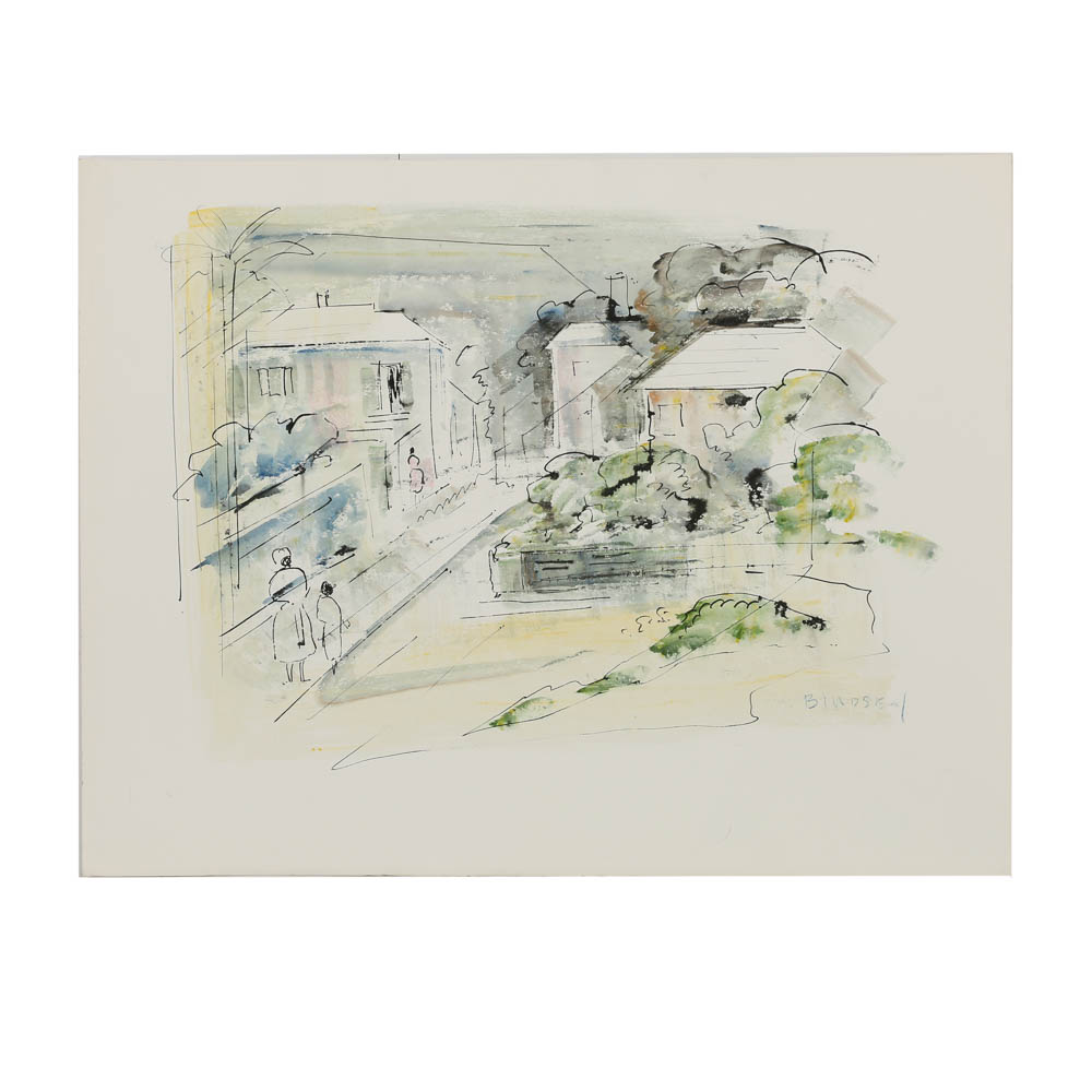 Alfred Birdsey Watercolor Painting