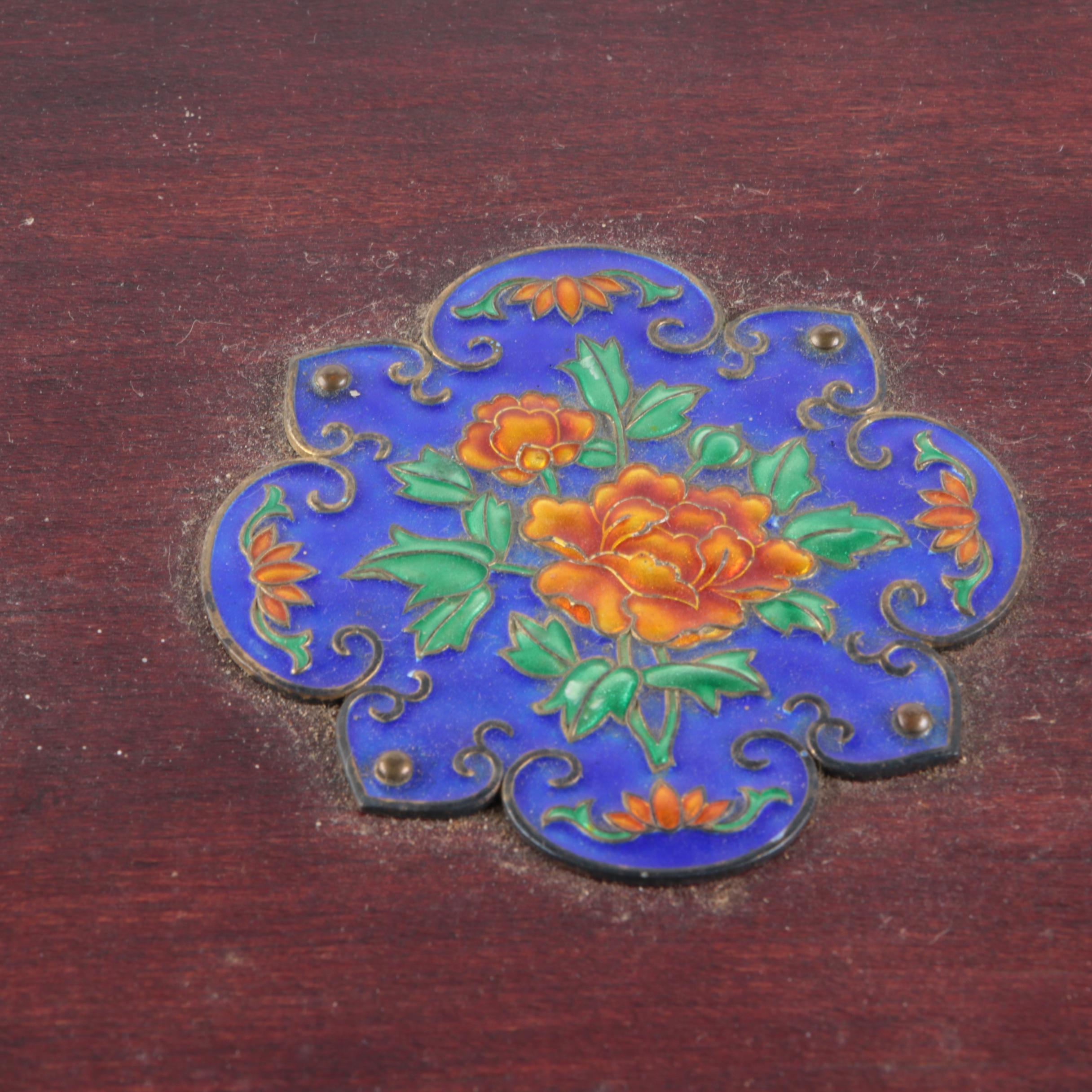 Shanghai Wood And Brass Jewelry Box