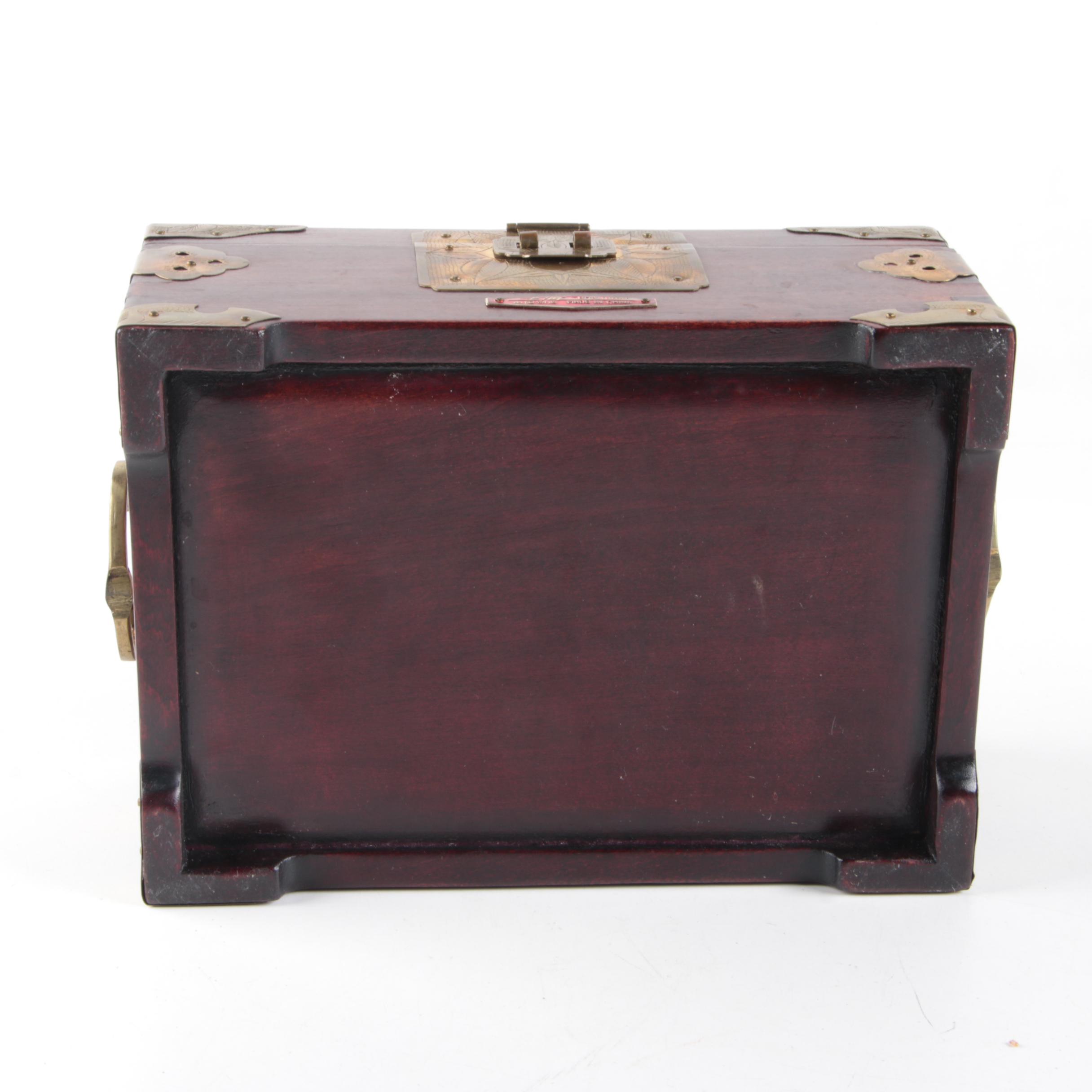 Shanghai Wood And Brass Jewelry Box