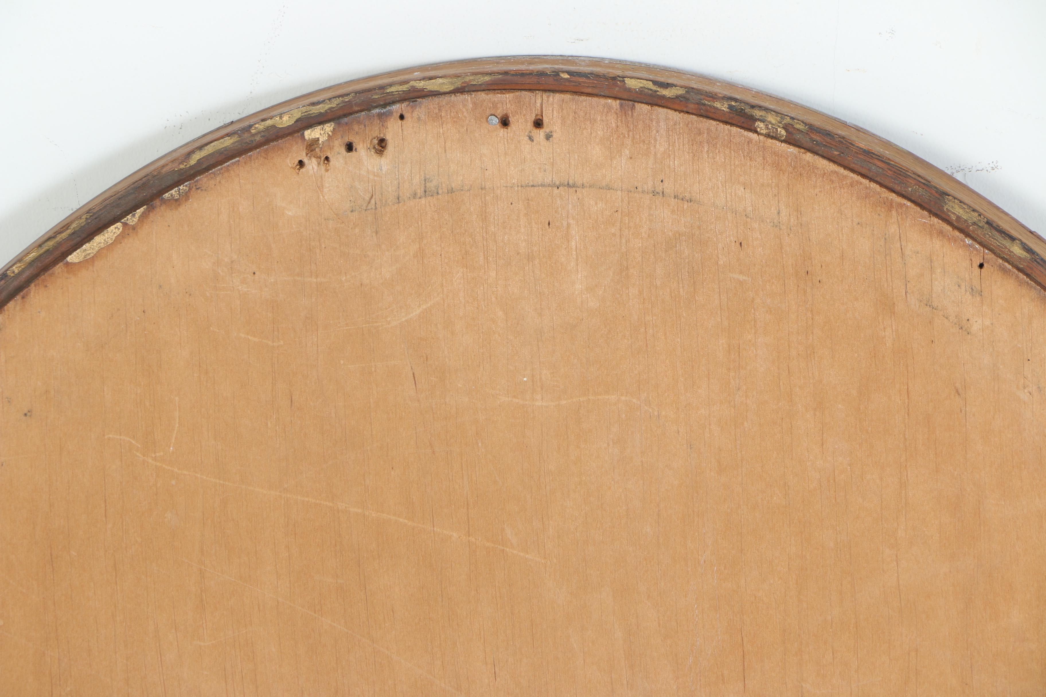 Wooden Framed Oval Mirror