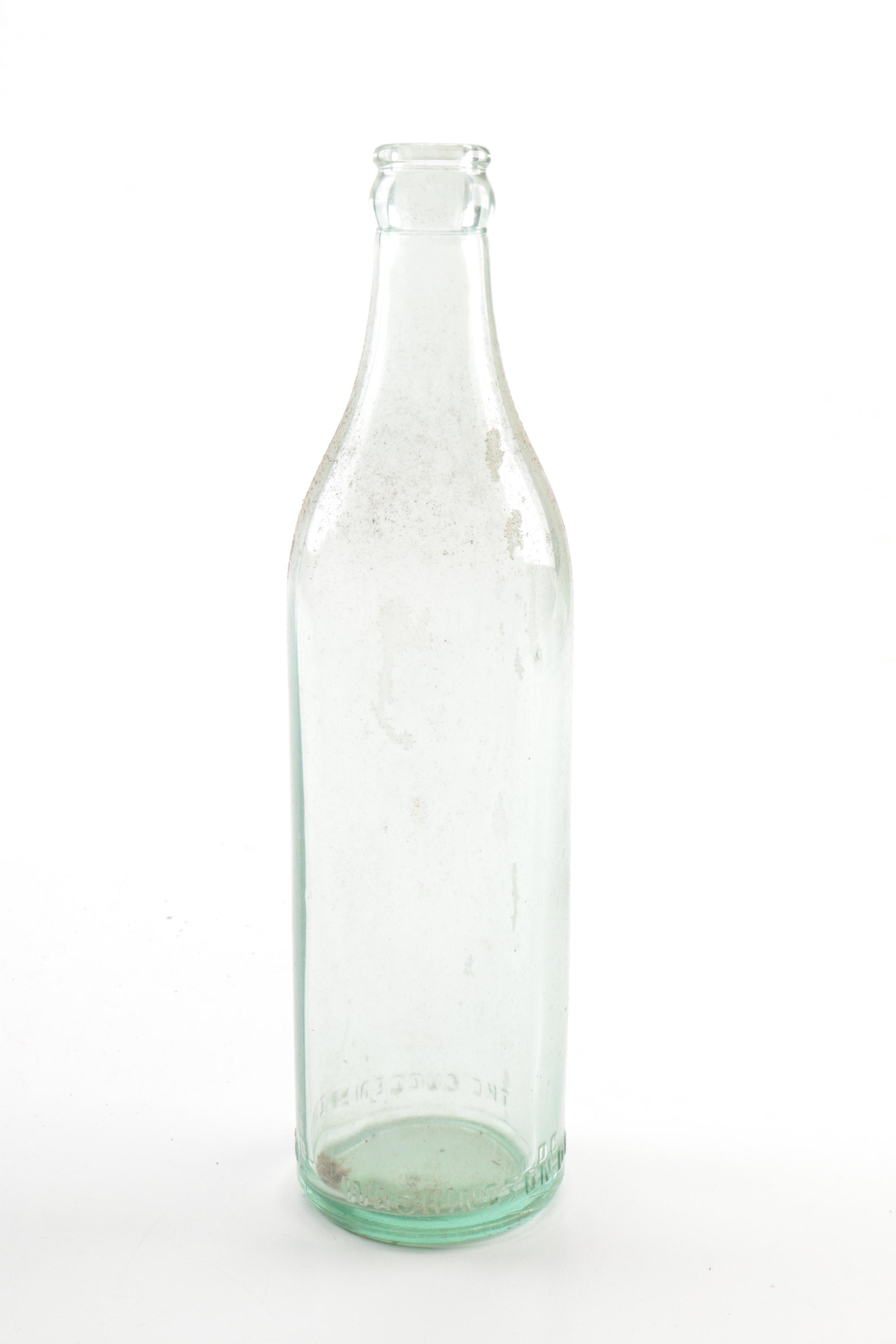 Vintage Glass Bottles in Wooden Crate