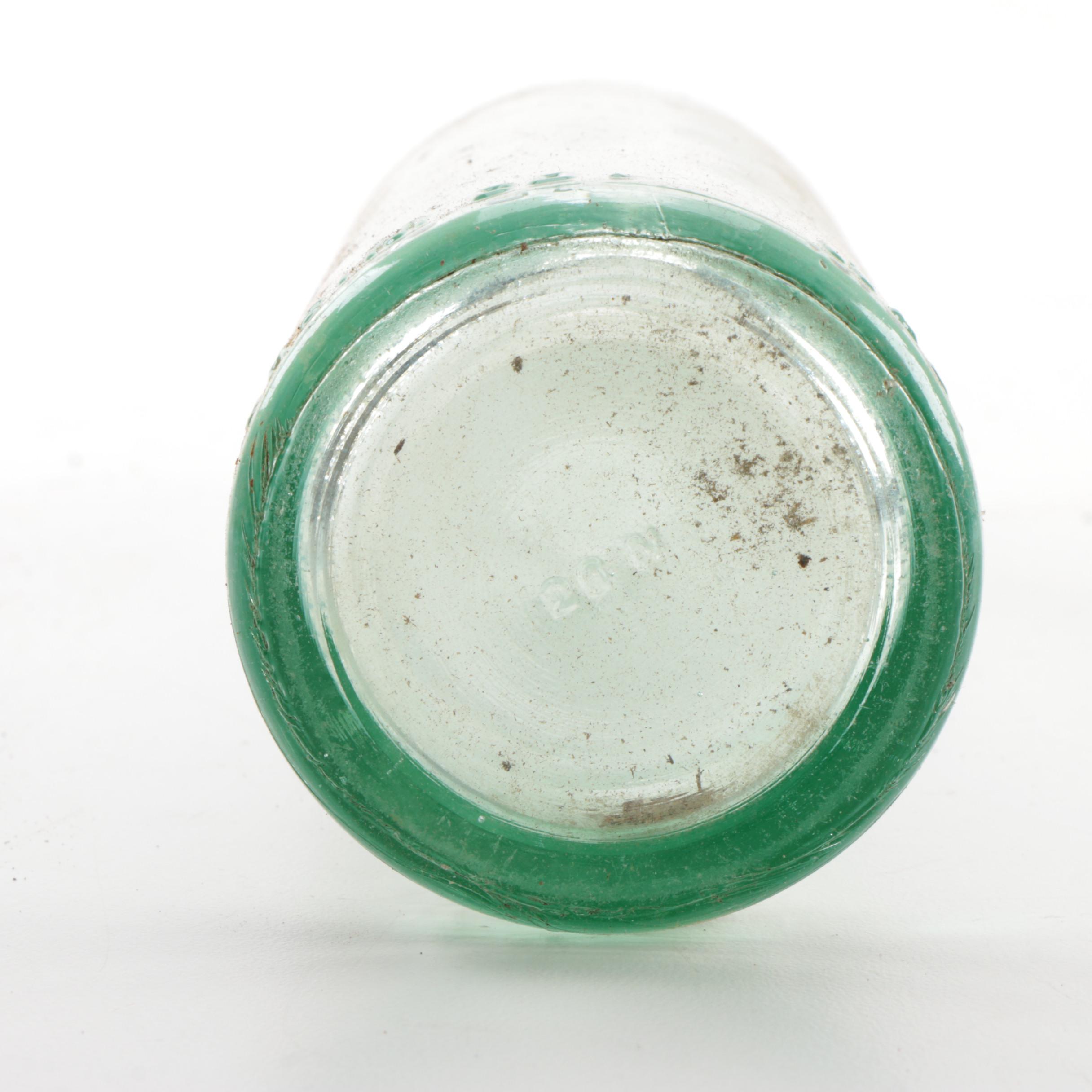 Vintage Glass Bottles in Wooden Crate