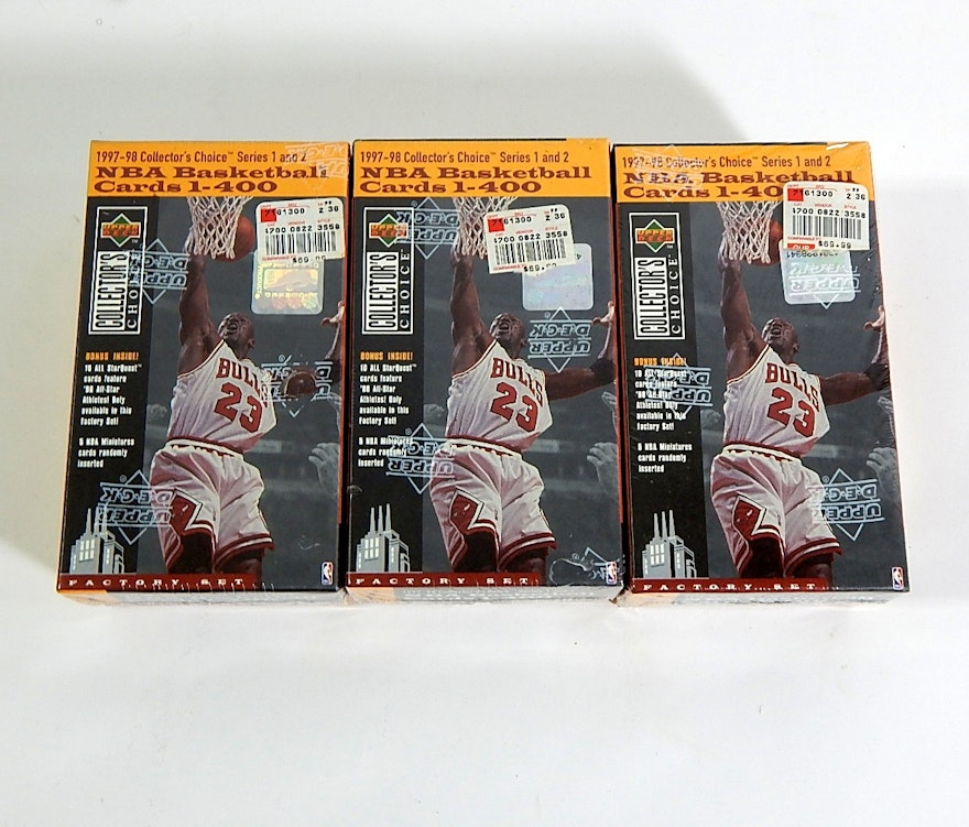 Sealed 1997/98 Upper Deck NBA Basketball Collectors Choice Factory Sets