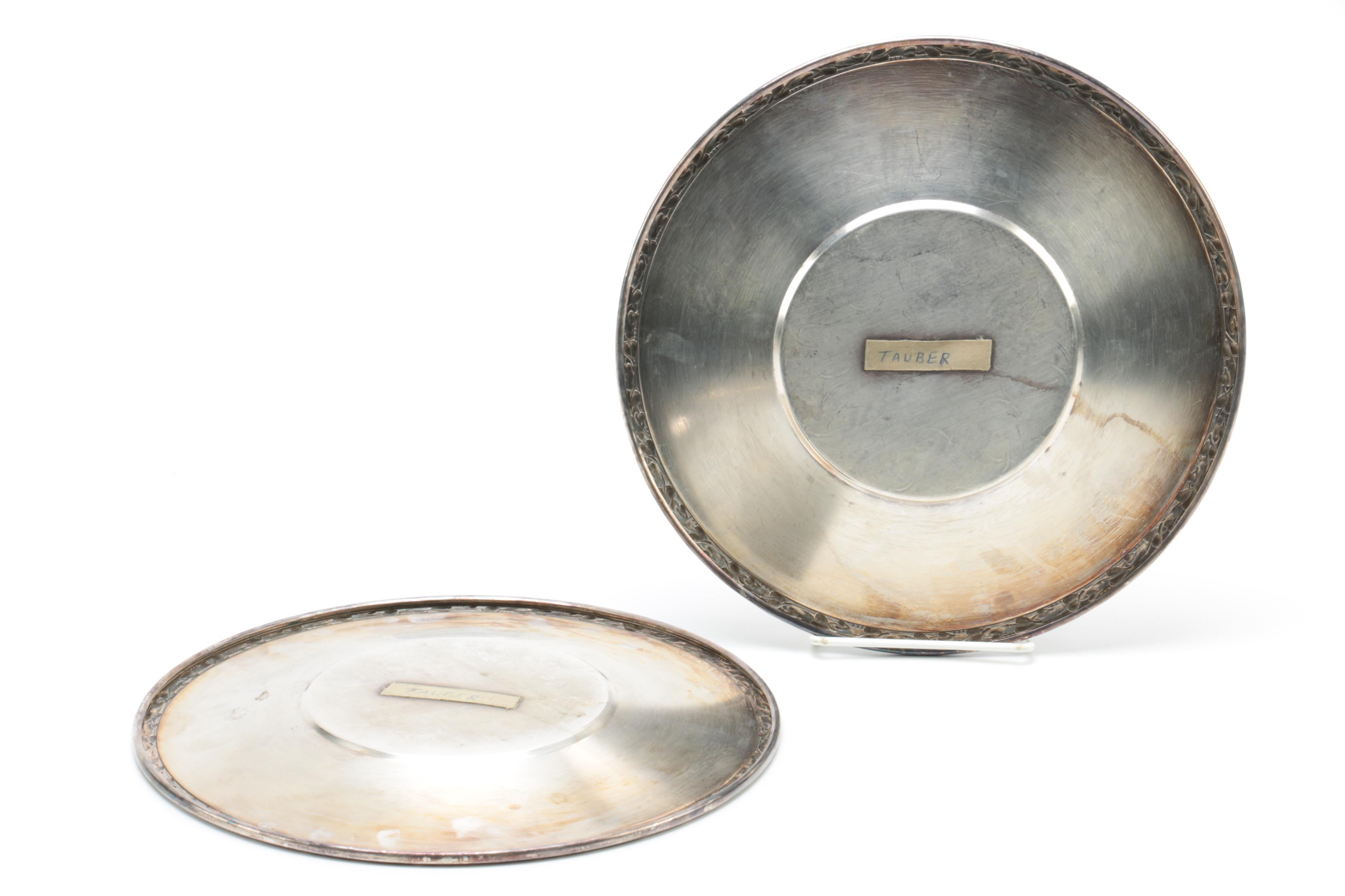 Wm. A. Rogers "Meadowbrook" Silver Plate Sandwich Plates with Other Serveware