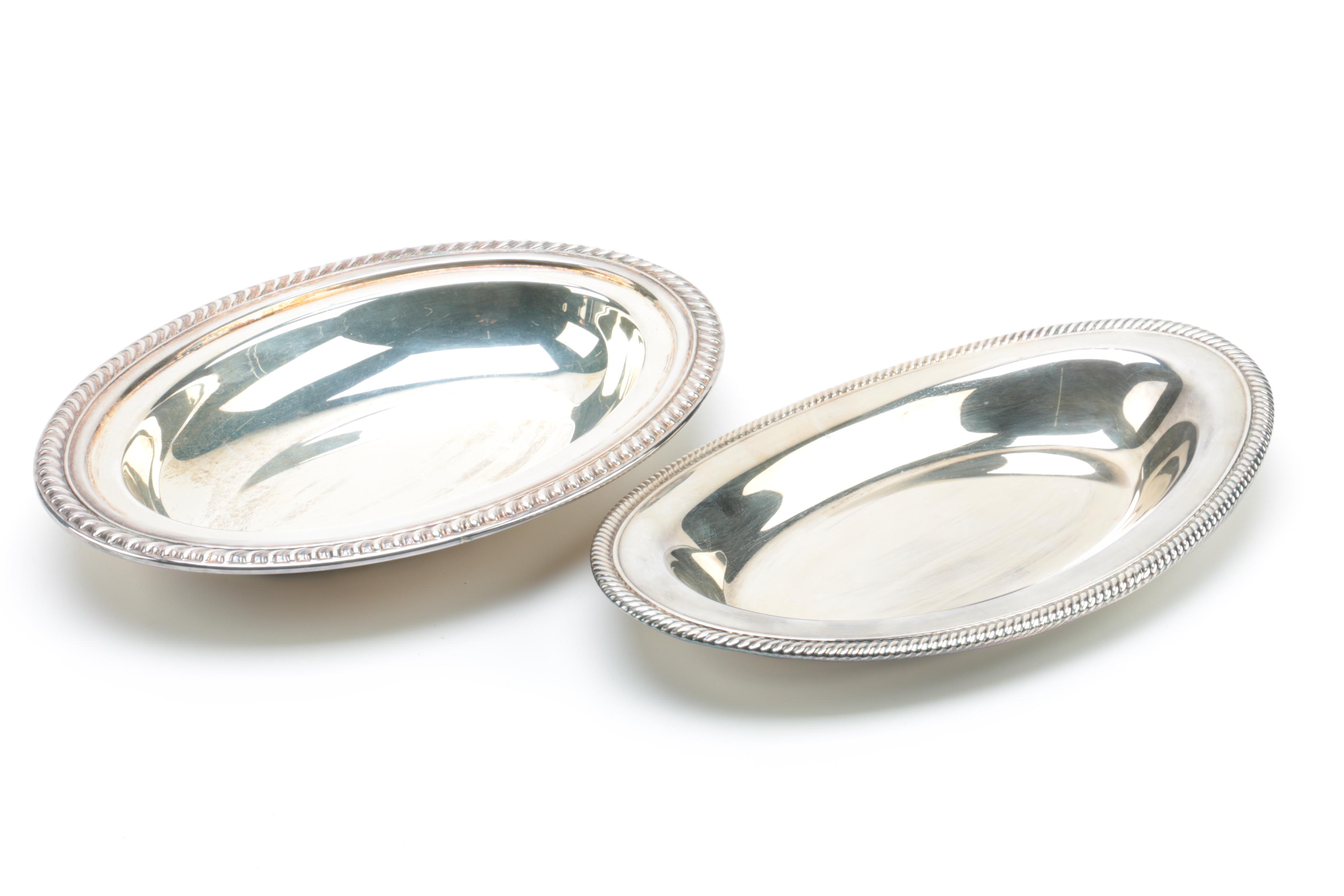 Wm. A. Rogers "Meadowbrook" Silver Plate Sandwich Plates with Other Serveware