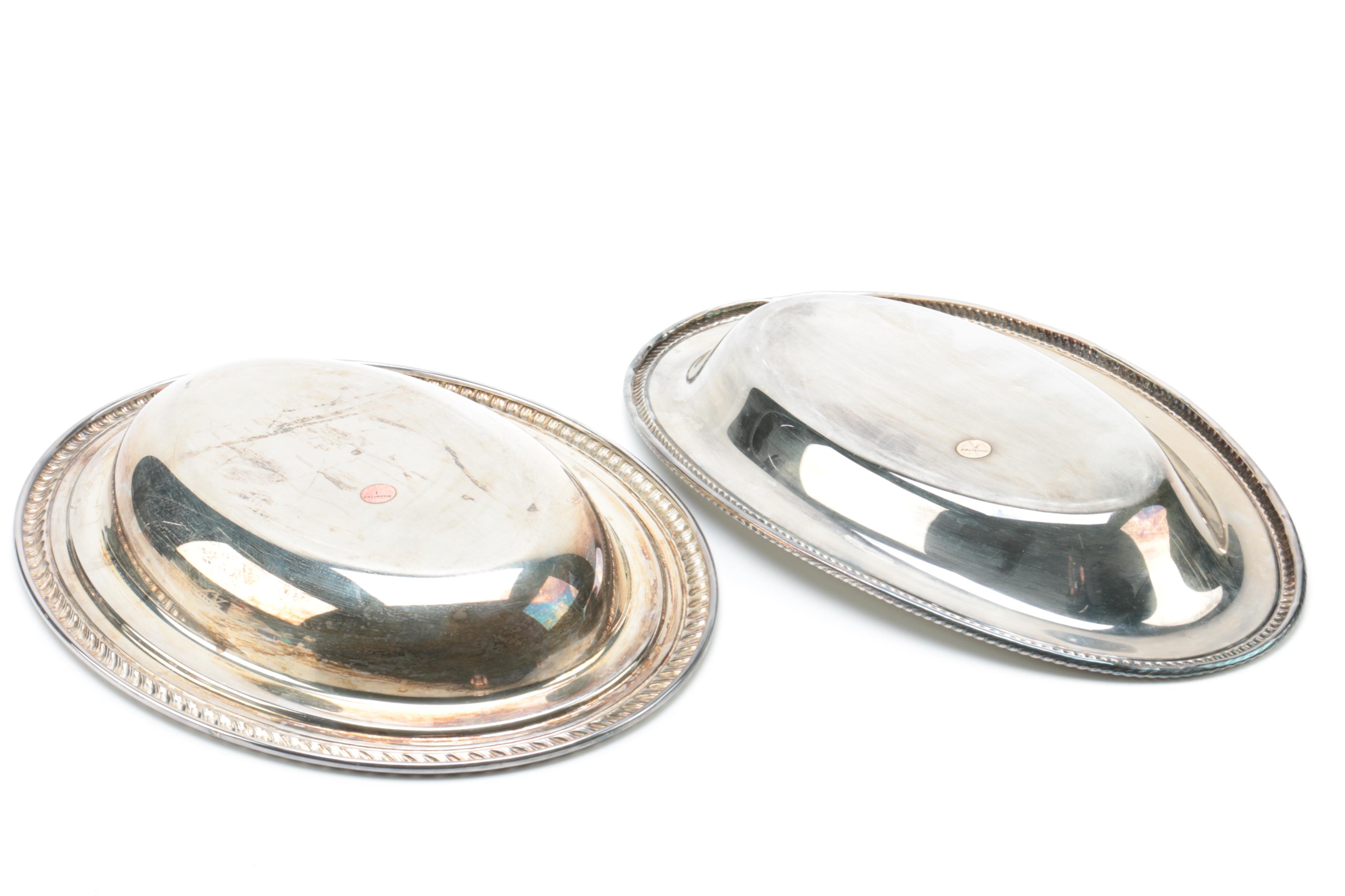 Wm. A. Rogers "Meadowbrook" Silver Plate Sandwich Plates with Other Serveware