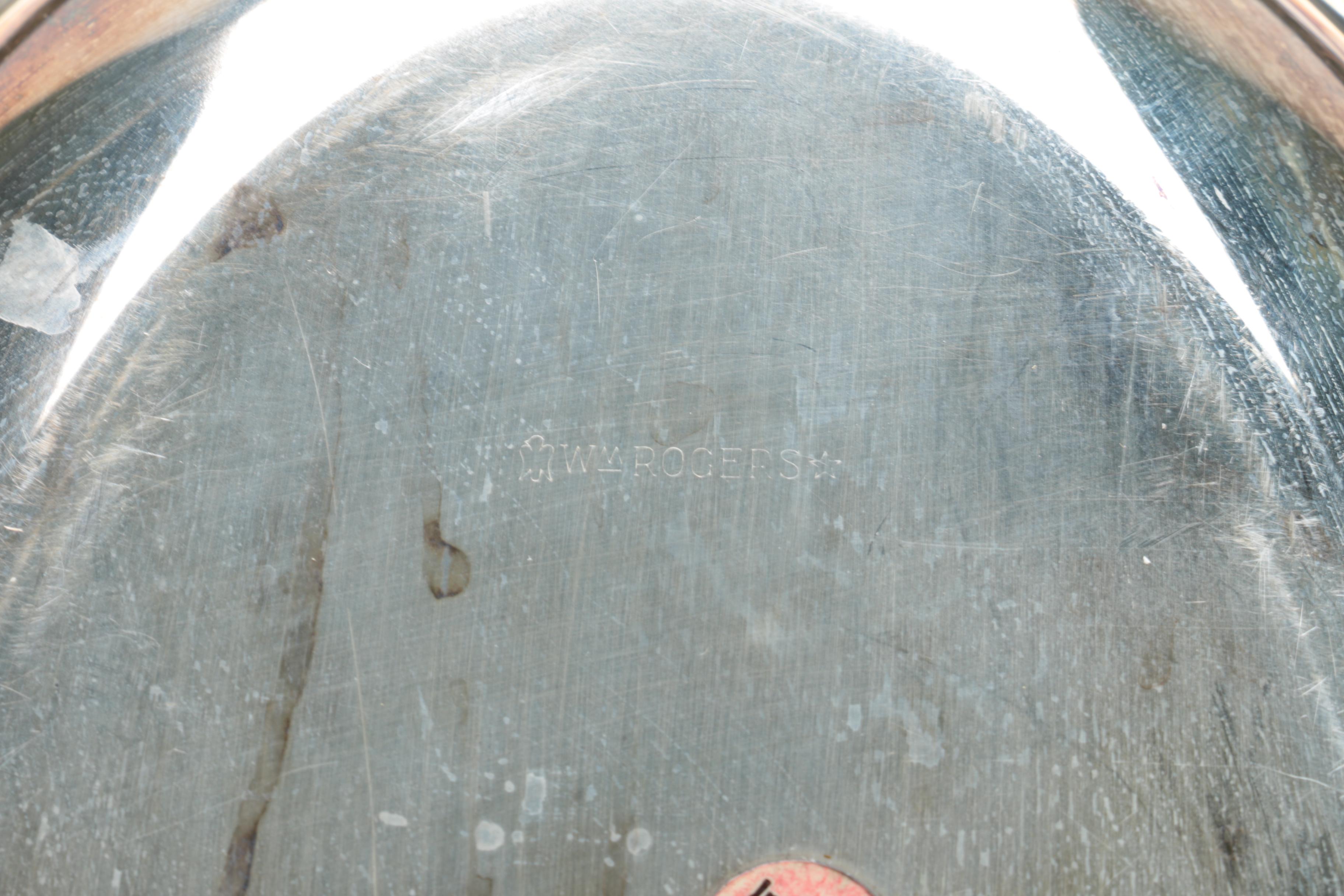 Wm. A. Rogers "Meadowbrook" Silver Plate Sandwich Plates with Other Serveware