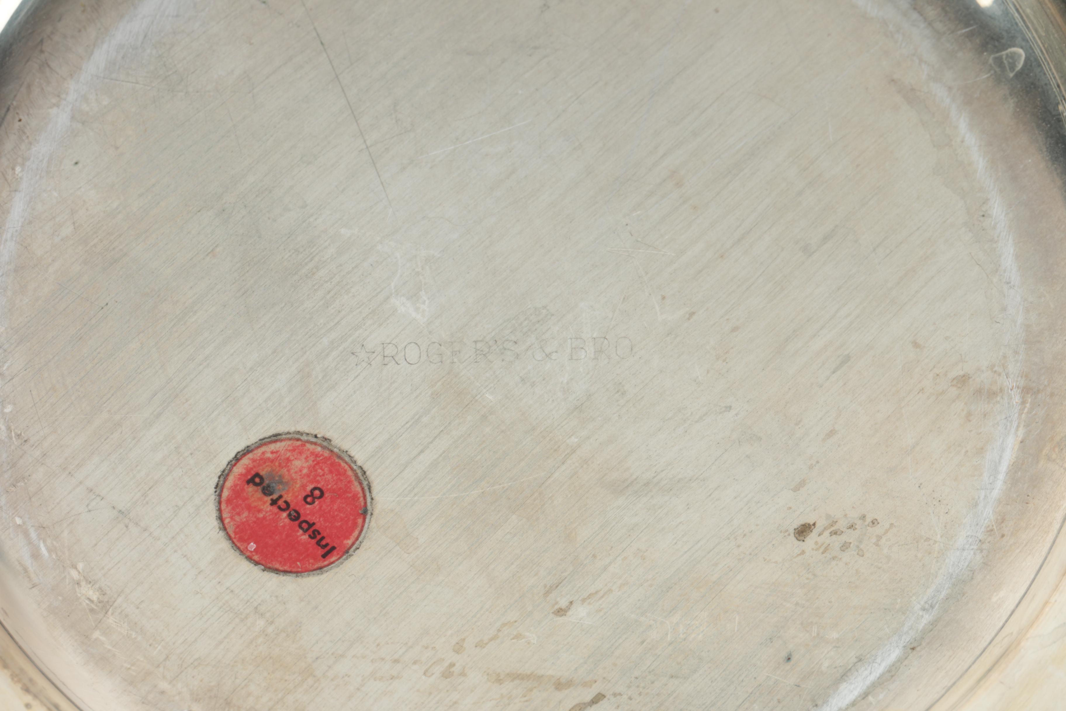 Wm. A. Rogers "Meadowbrook" Silver Plate Sandwich Plates with Other Serveware