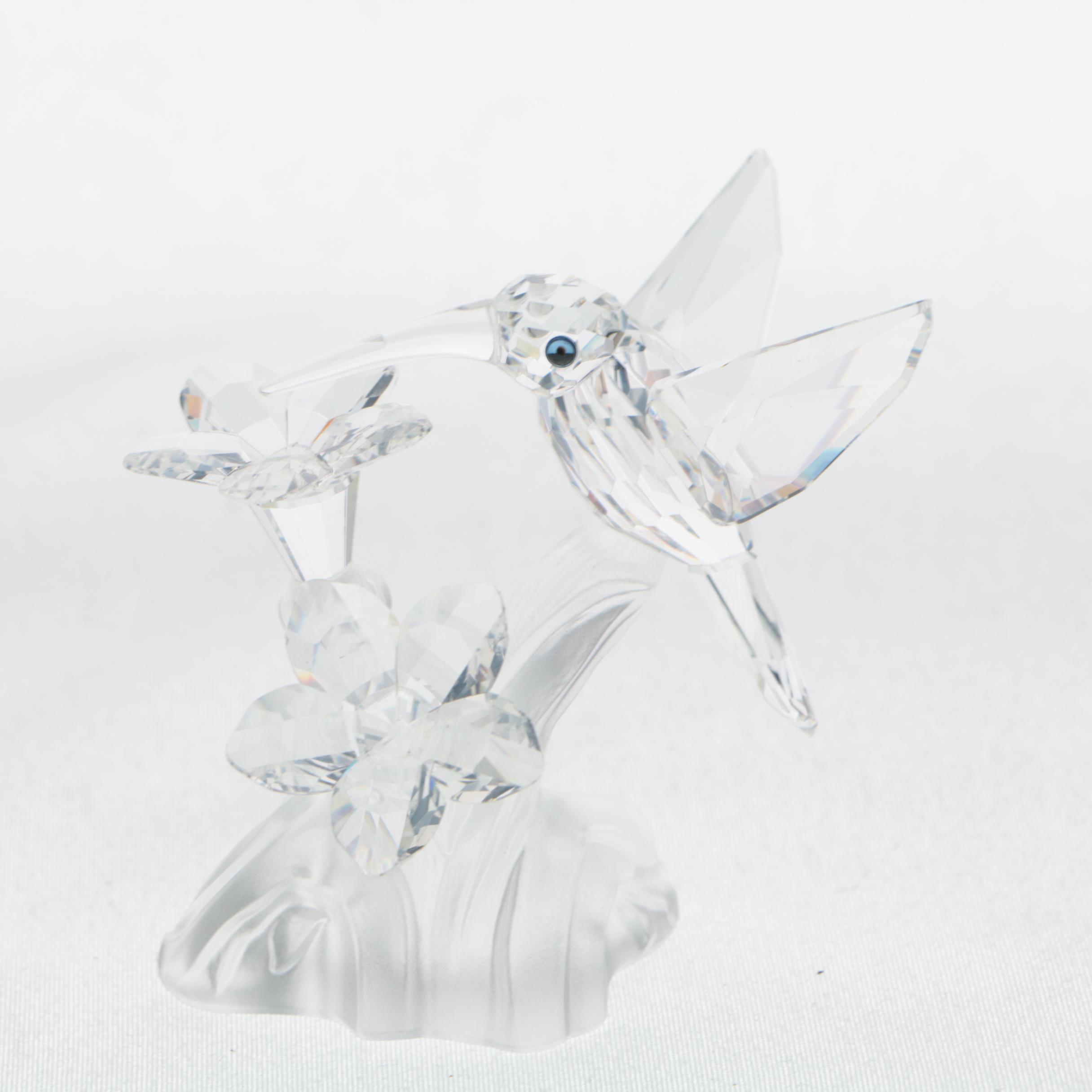 Swarovski "Silver Crystal" Hummingbird Crystal Figurine