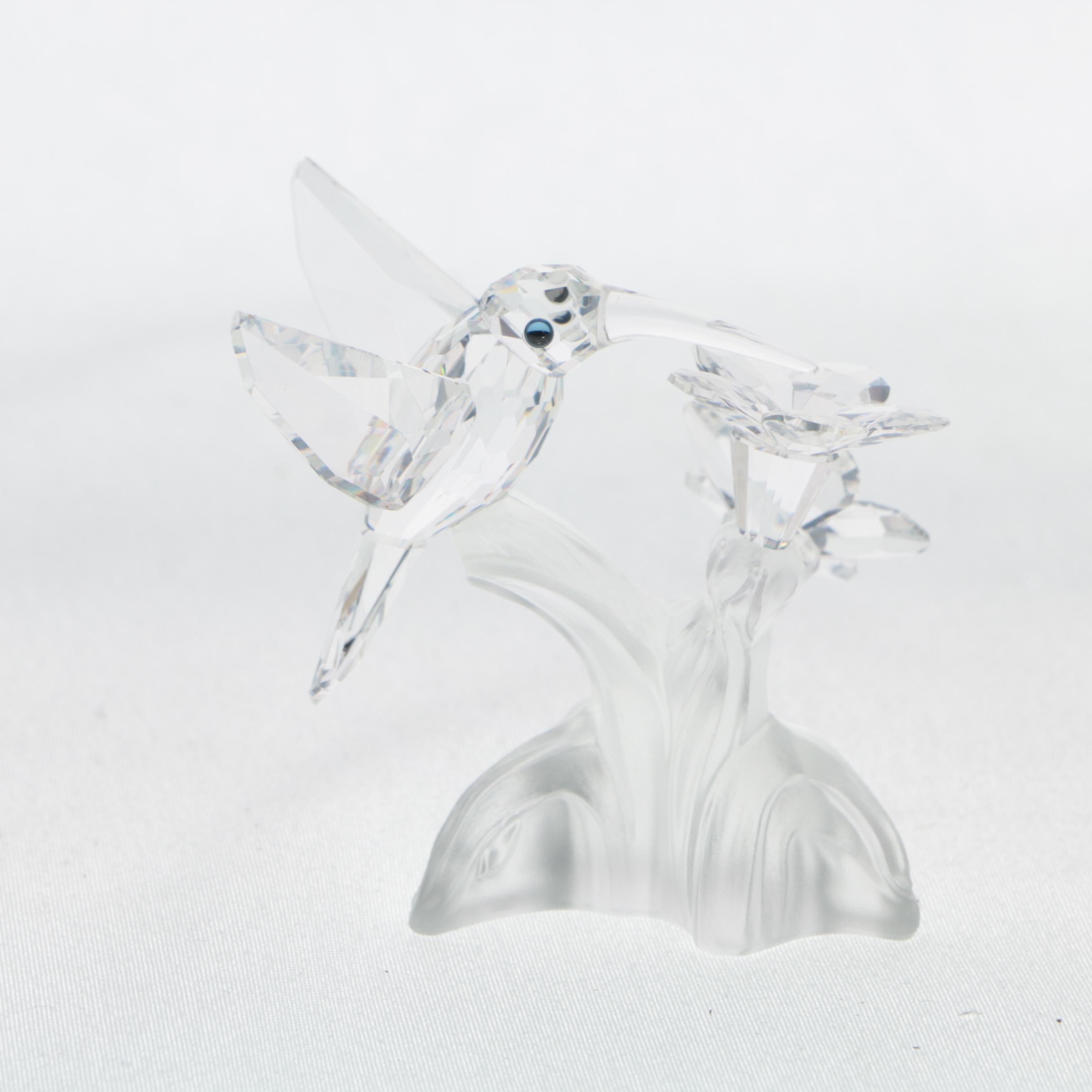 Swarovski "Silver Crystal" Hummingbird Crystal Figurine
