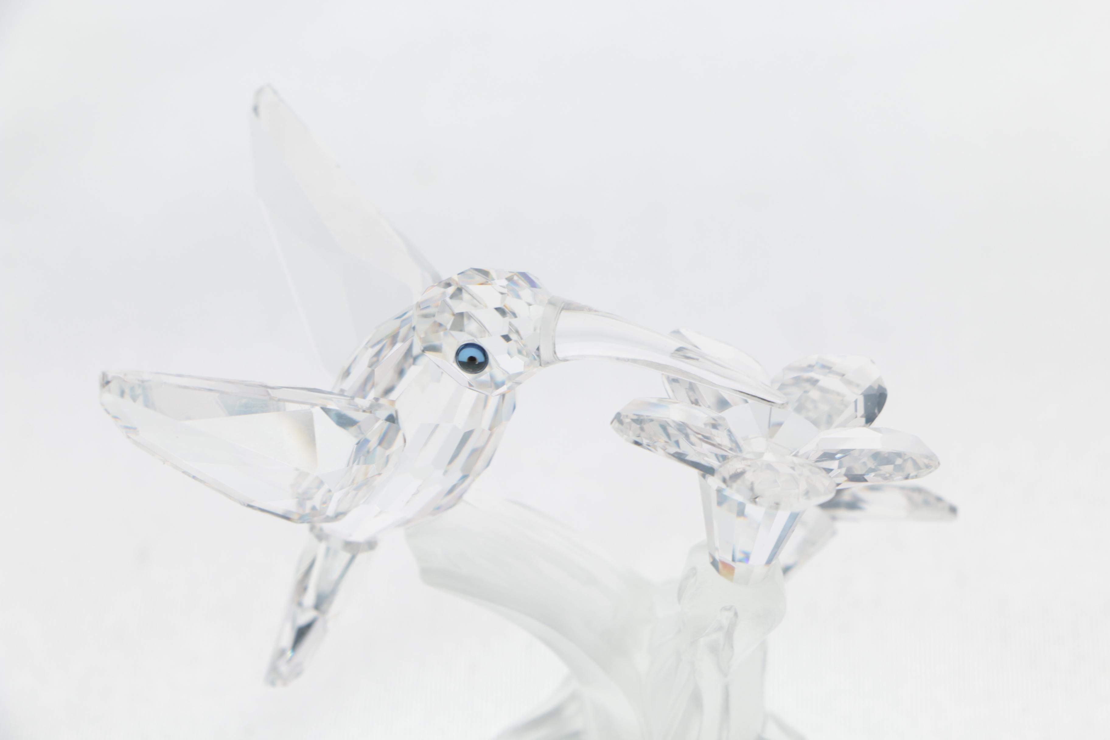 Swarovski "Silver Crystal" Hummingbird Crystal Figurine