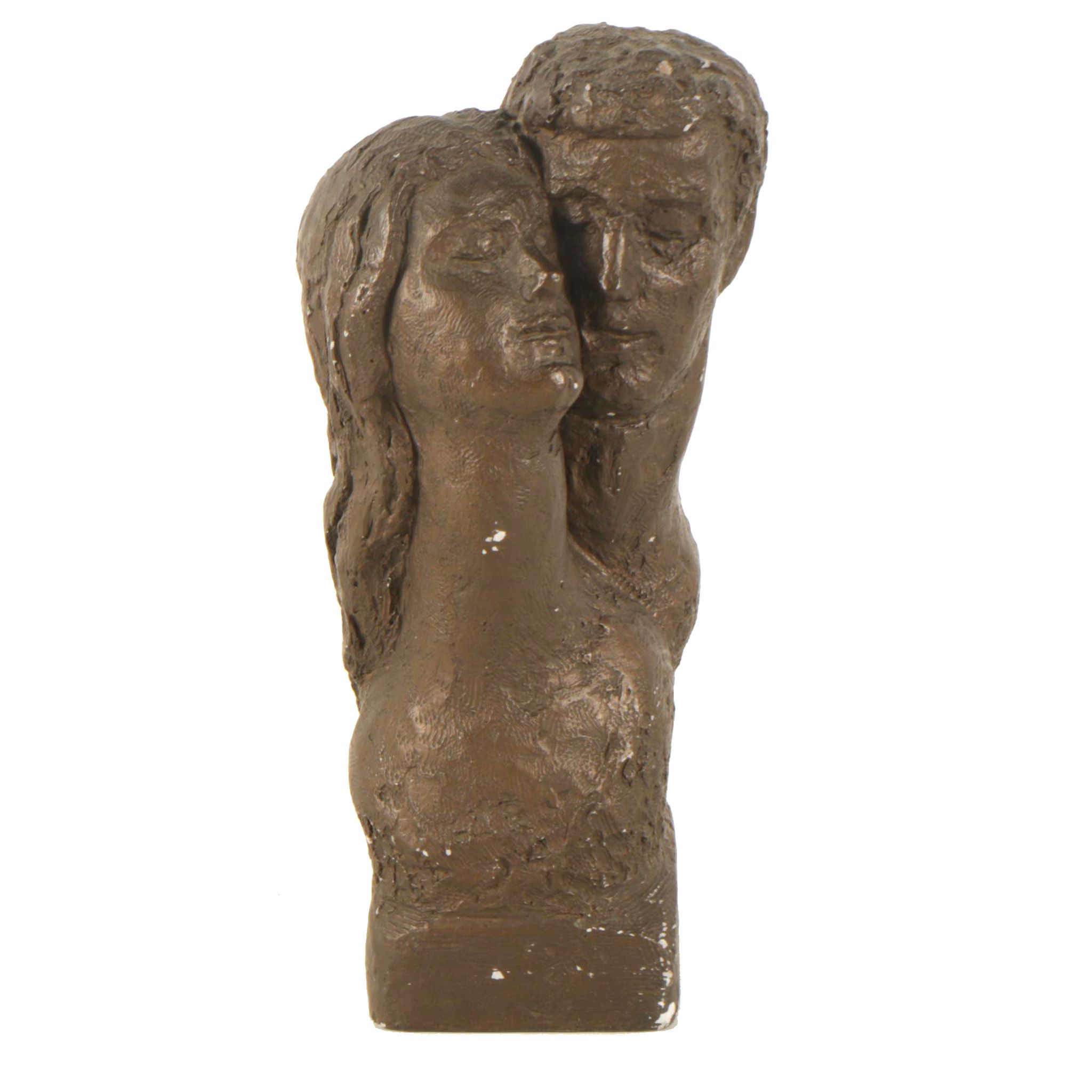 Austin Productions 1962 Plaster Bust "The Lovers"