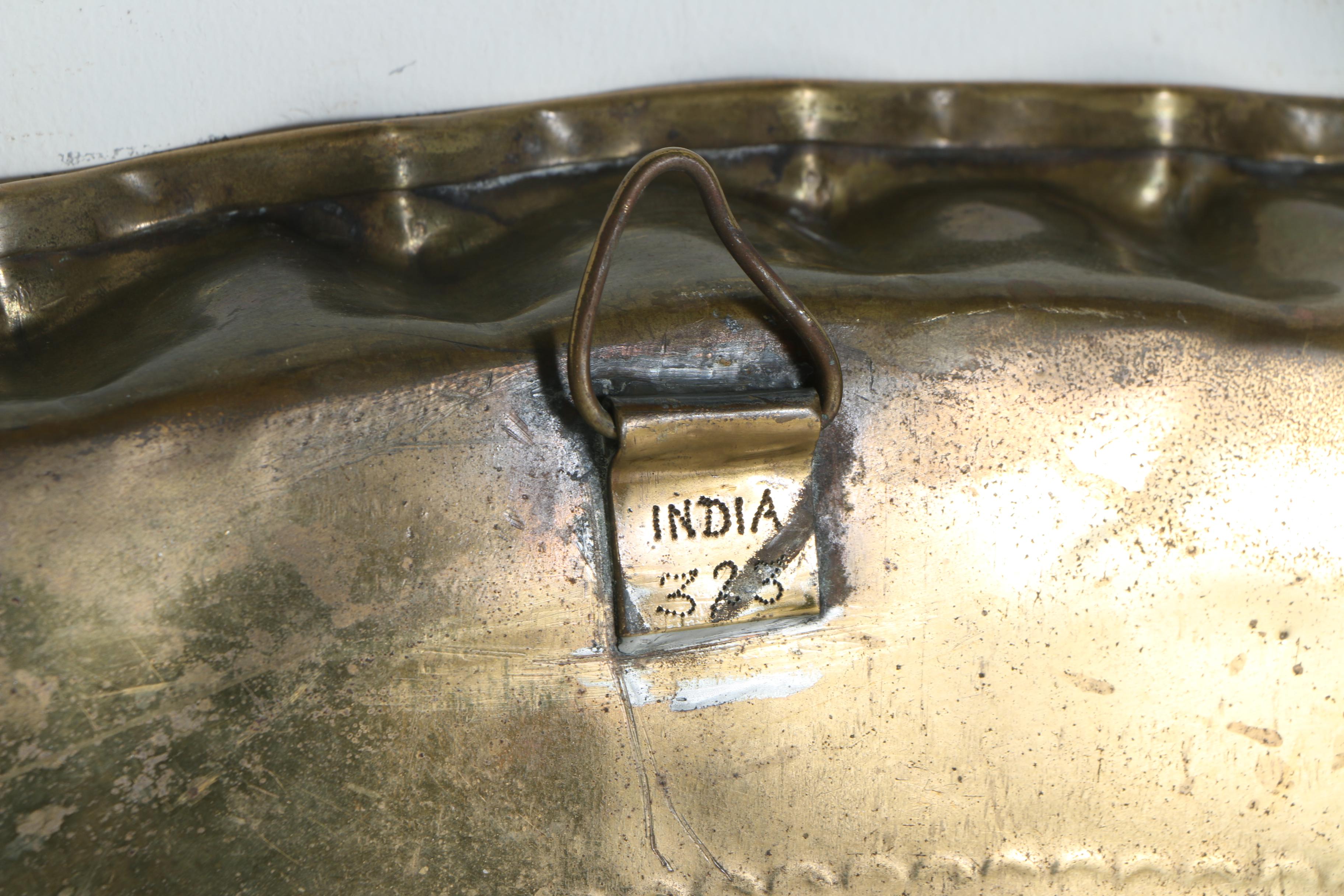 Vintage Mid Century Modern Brass Top Tray Table