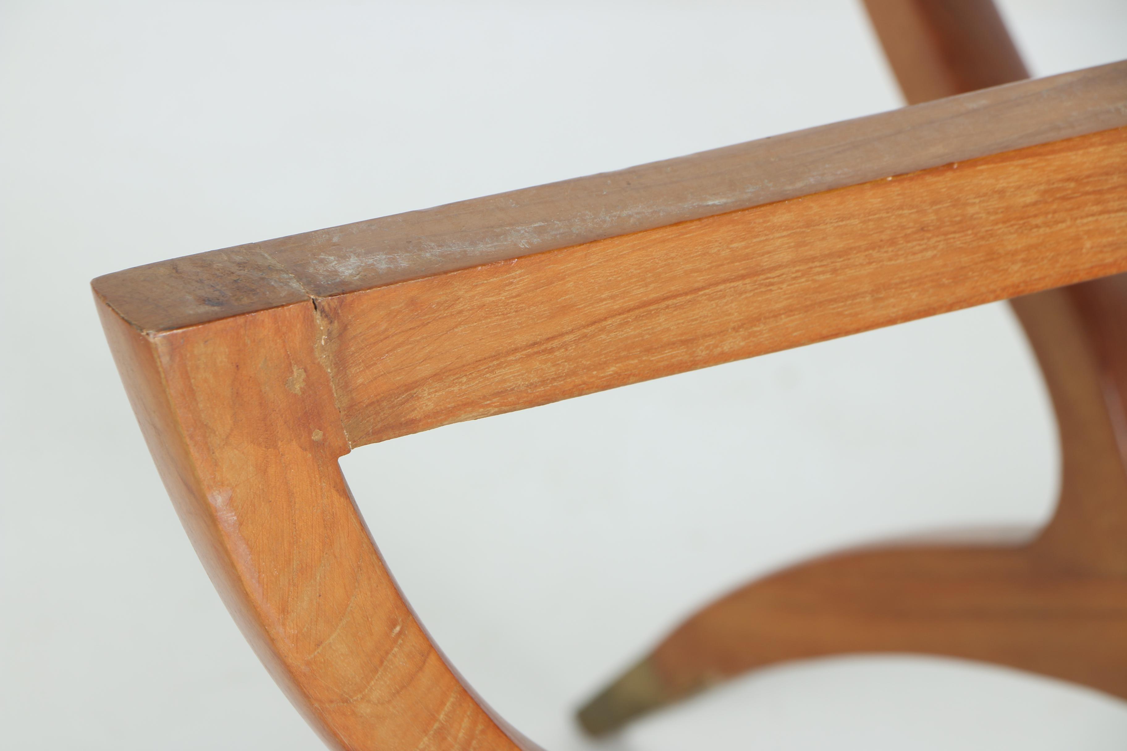 Vintage Mid Century Modern Brass Top Tray Table