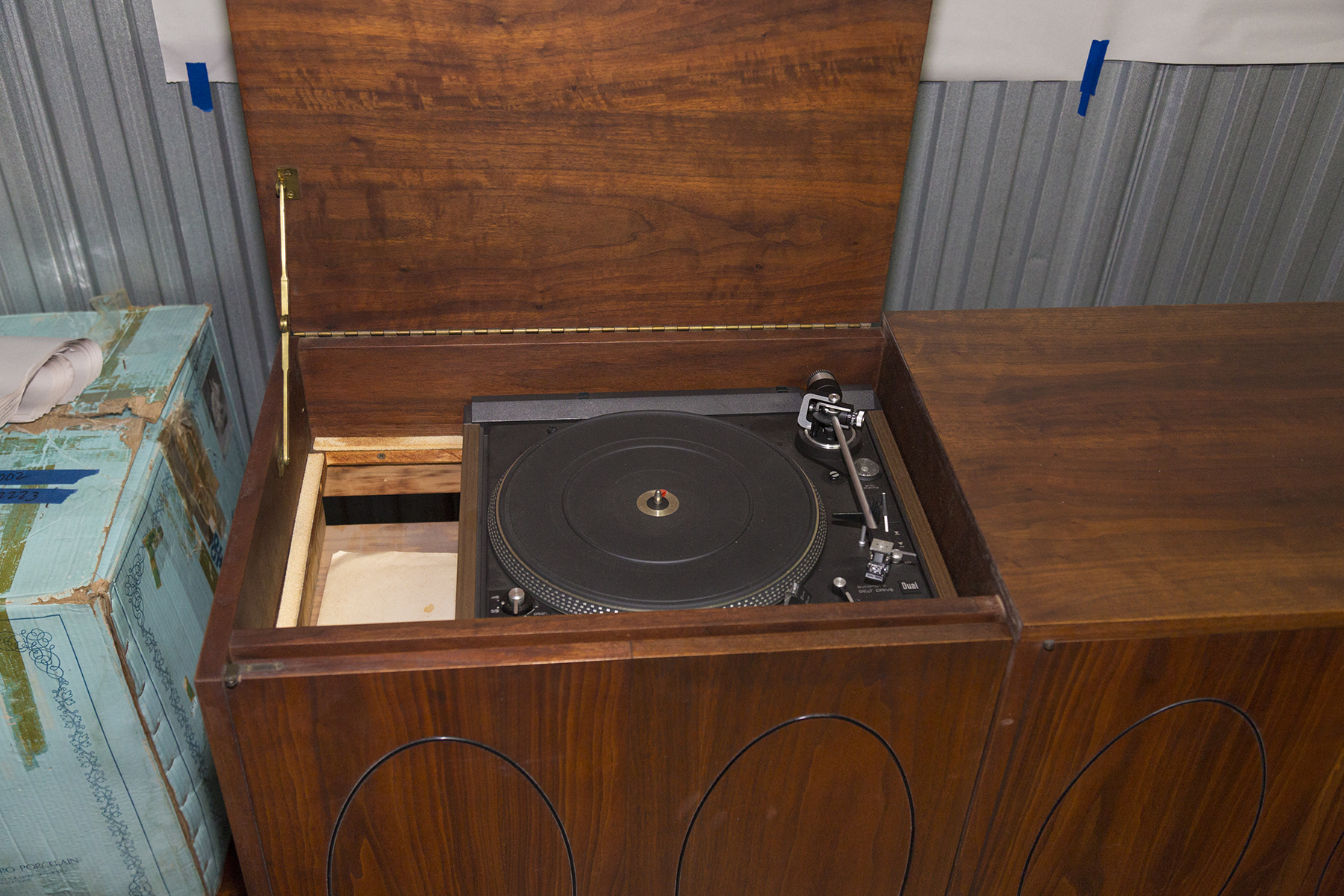 Vintage Mid Century Modern Sideboard and Dual Turntable