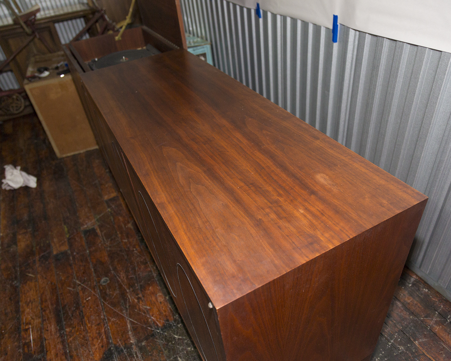 Vintage Mid Century Modern Sideboard and Dual Turntable