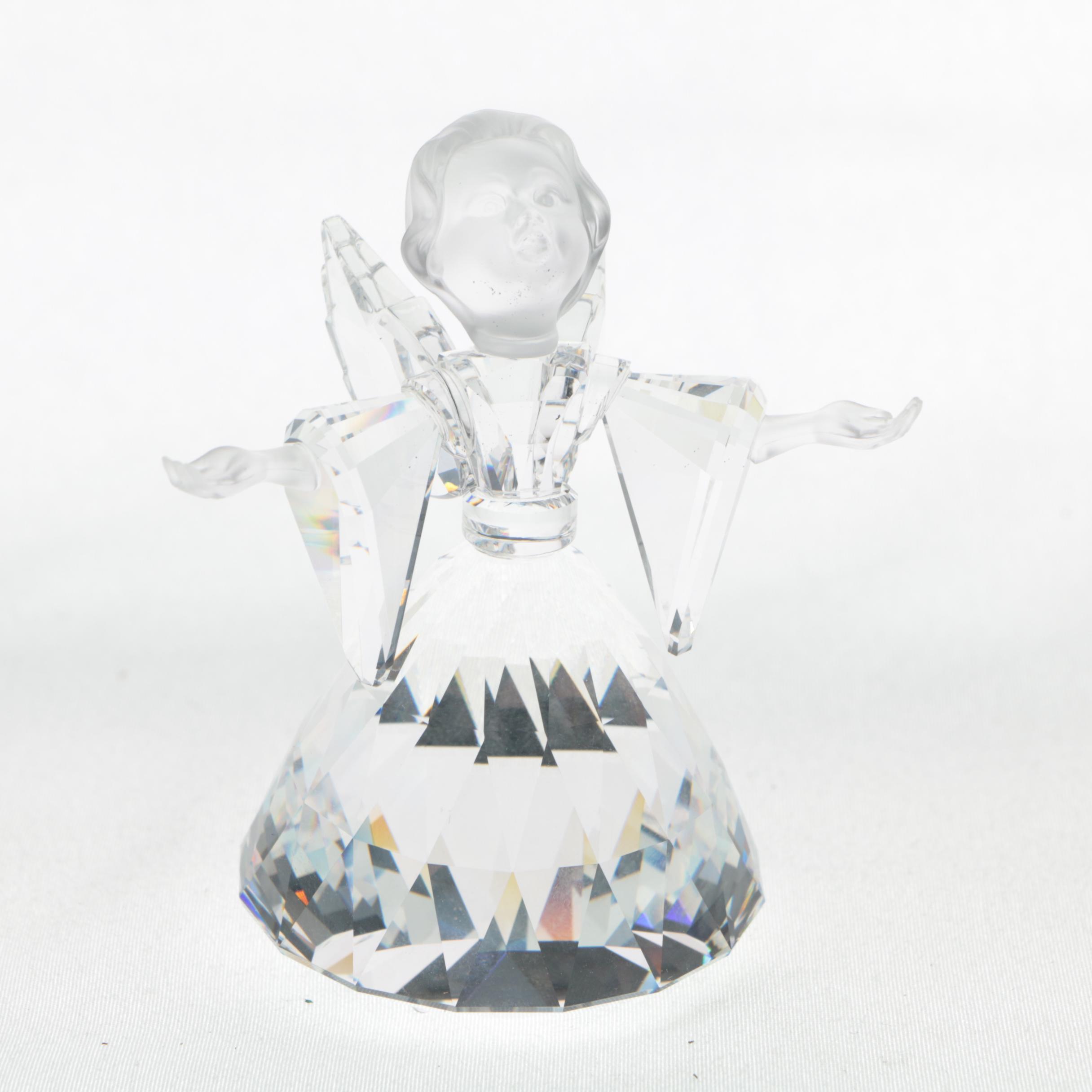 Swarovski "Cheerful Times" Crystal Angel Figurine