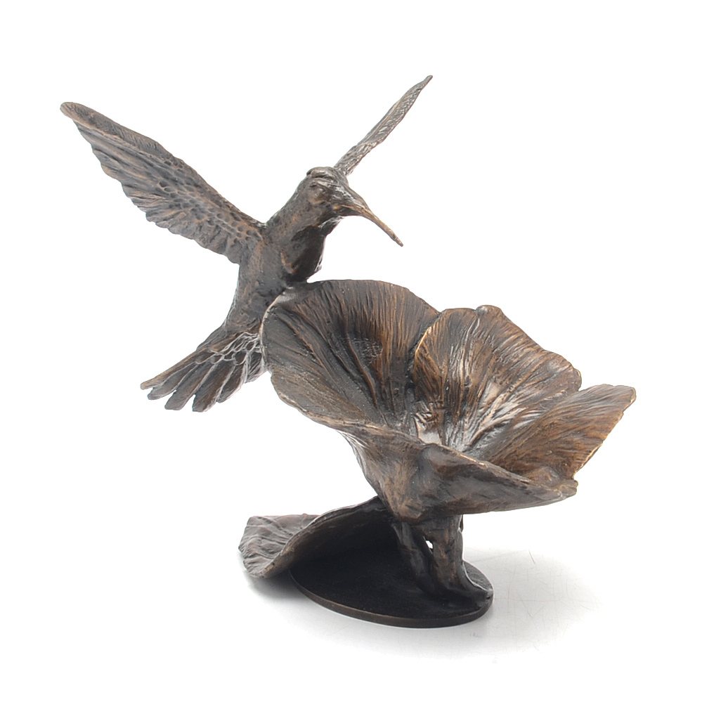 Limited Edition Bronze Hummingbird Sculpture