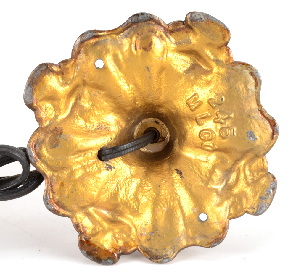 Antique Miller Lamp Company Slag Glass Boudoir Lamp