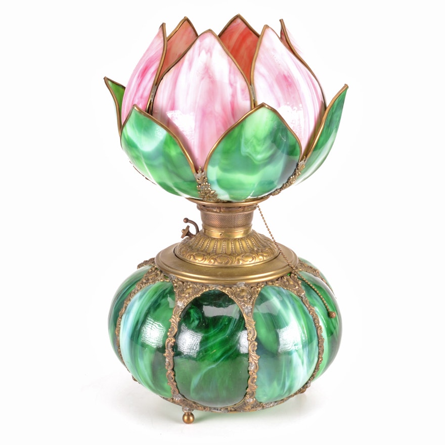 Antique Converted Water Lily Lamp